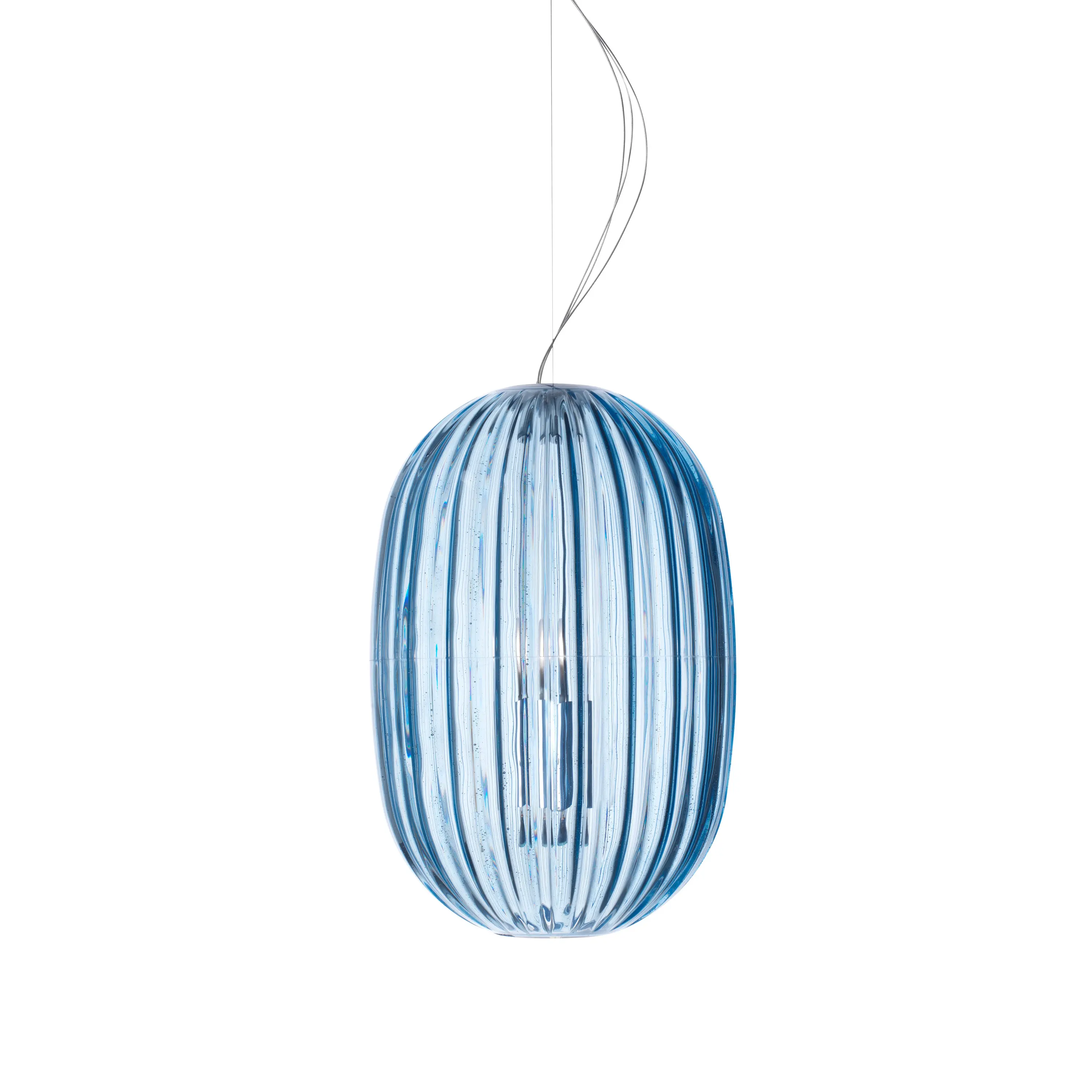 Foscarini - Plass Pendelleuchte Mittel Hellblau