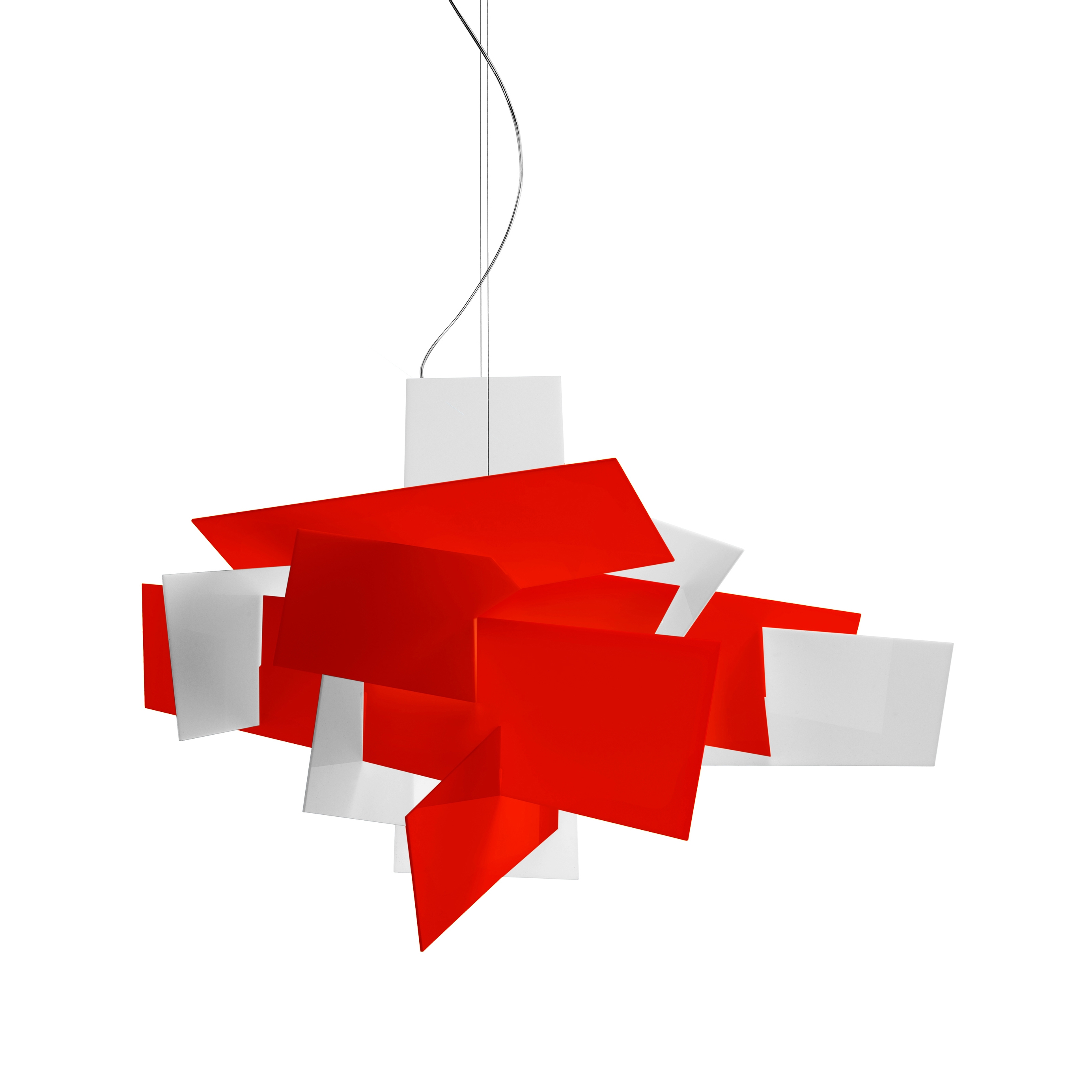 Display product Big Bang L suspension red from manufacturer Foscarini