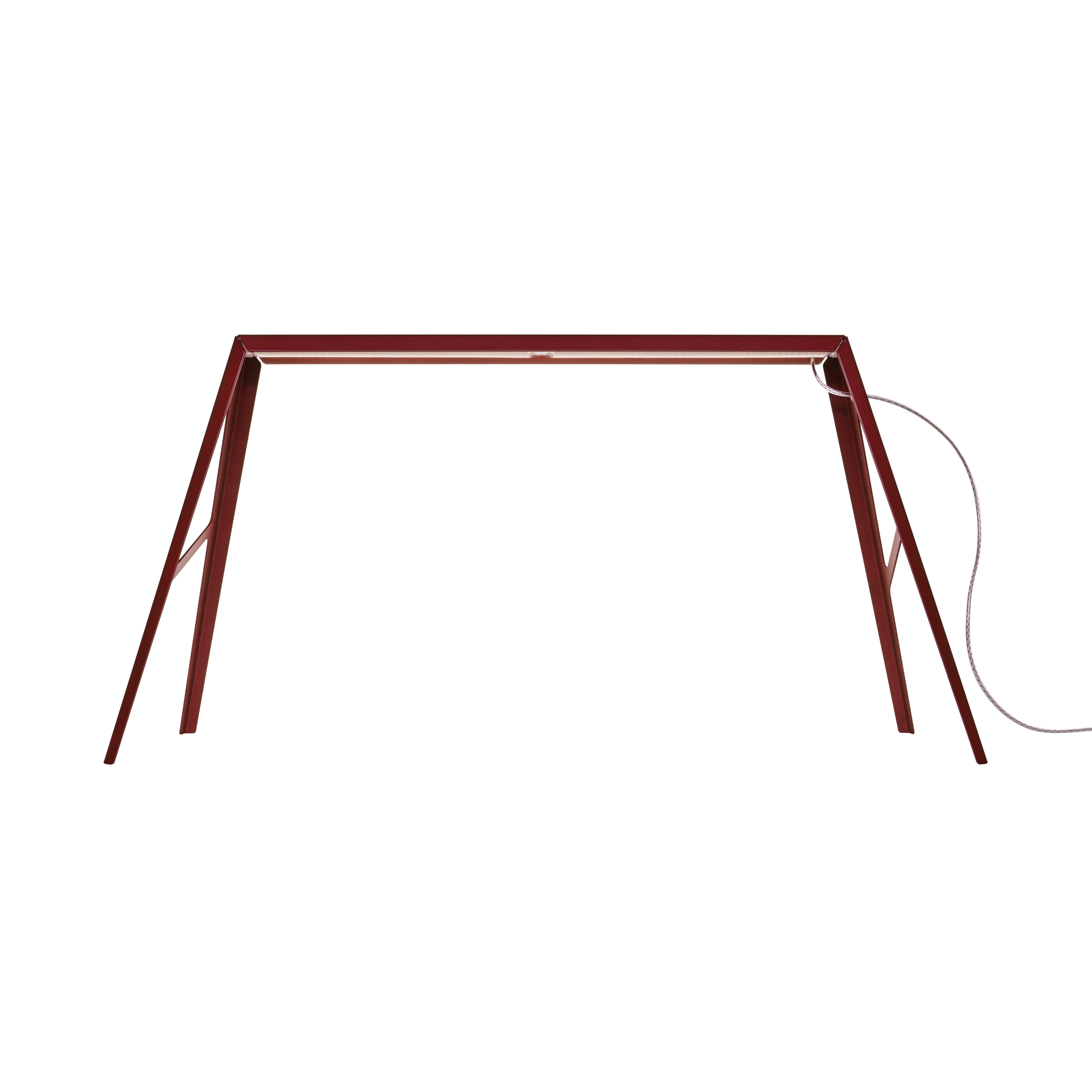 Display product Bridge 1 table dark red from manufacturer Foscarini