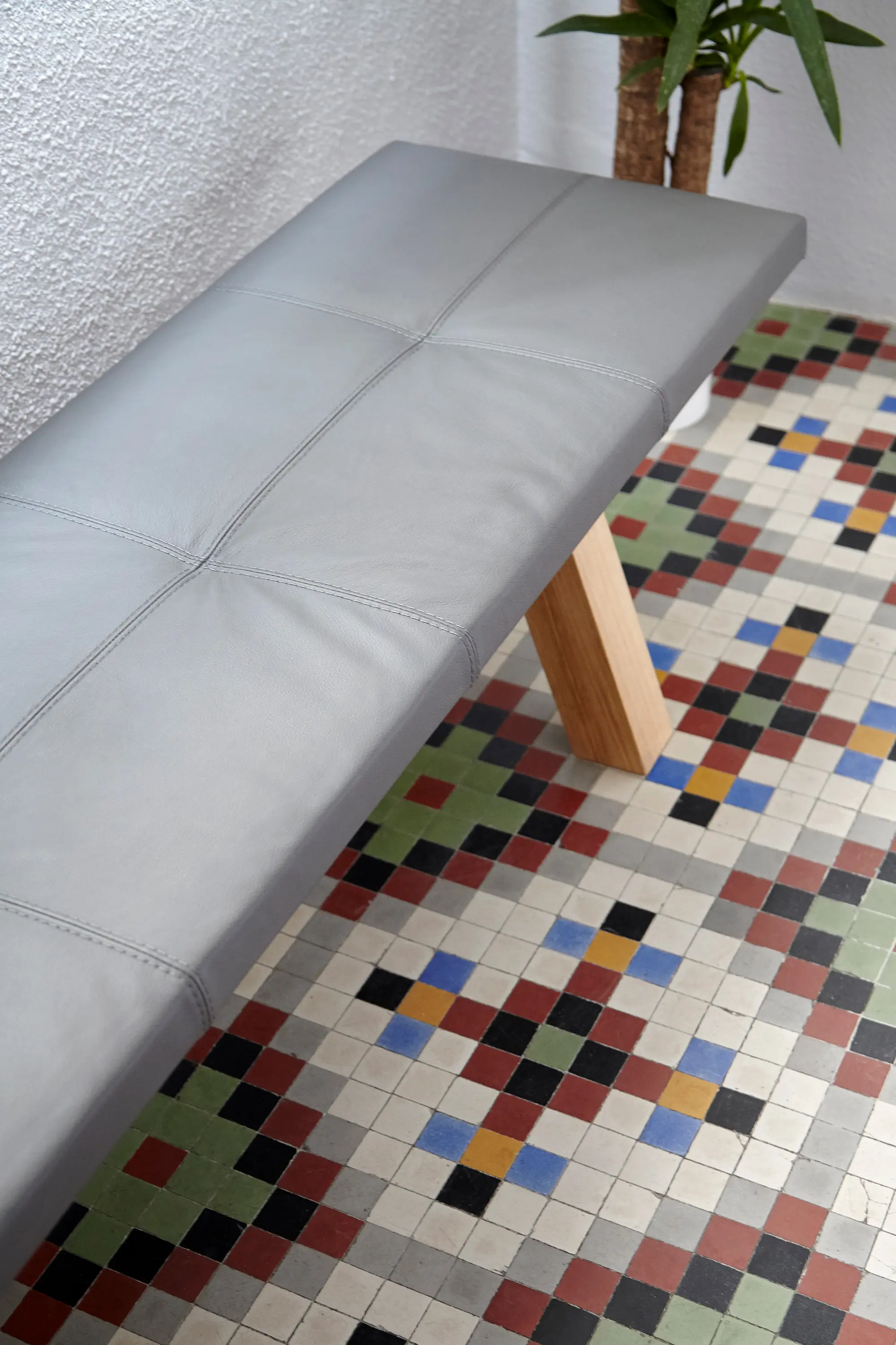 viccarbe - Trestle bench - double & padded upholstery