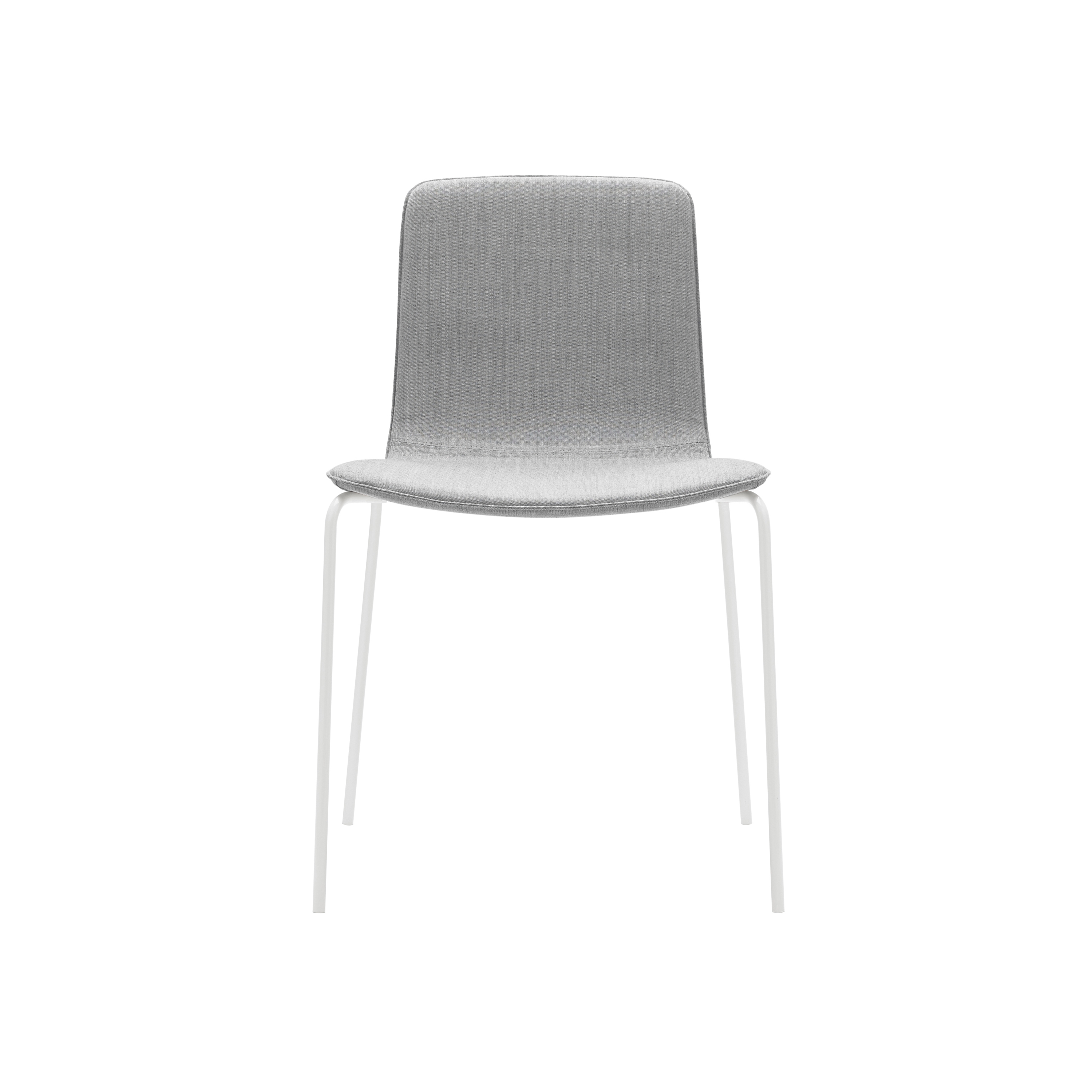 Klip chair - four metal legs base & smooth upholstery