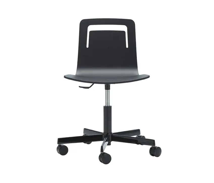 viccarbe - Klip chair - five casters base & stained / lacquered seat with handle