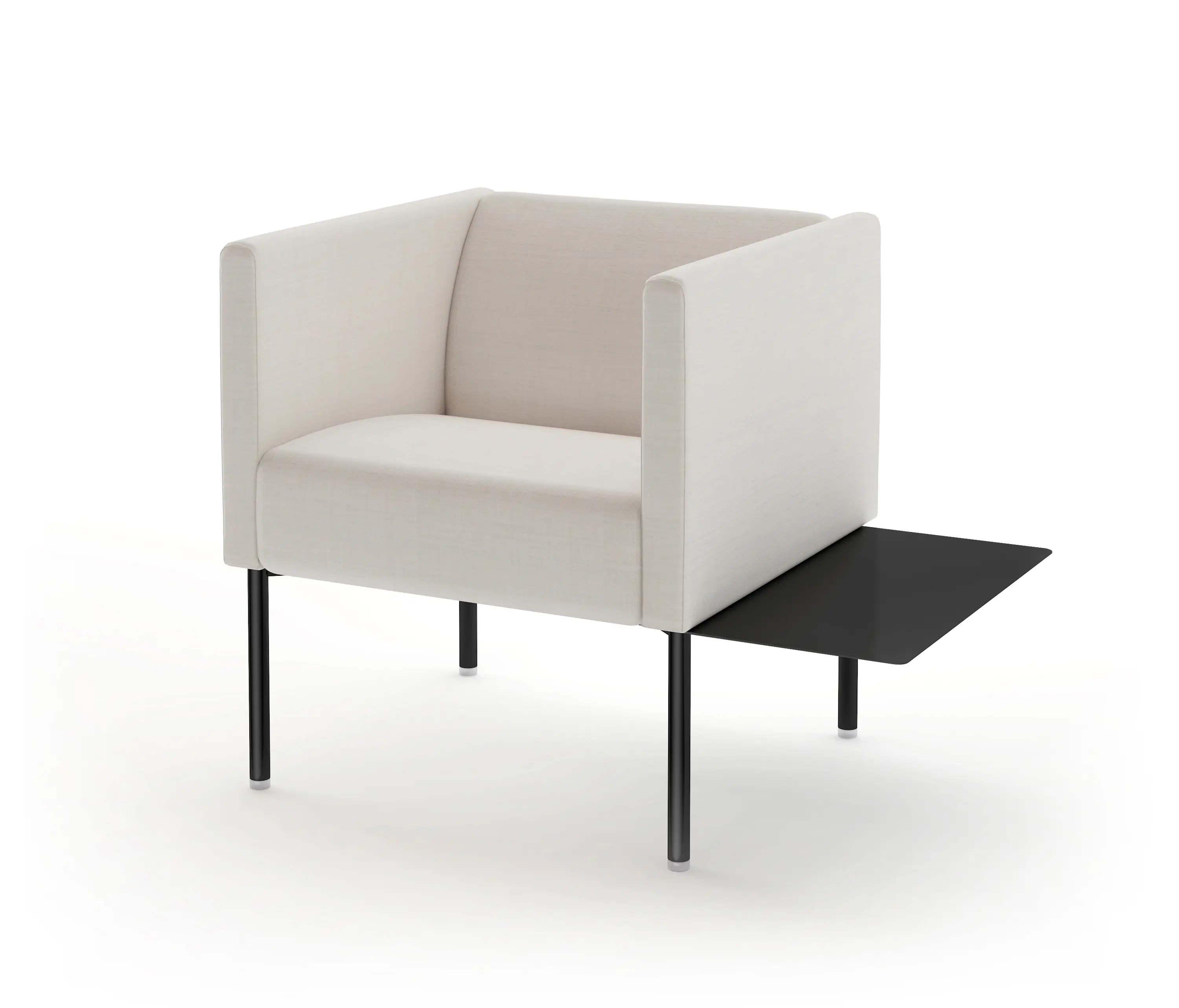 viccarbe - Brix - narrow armrest with sidetable