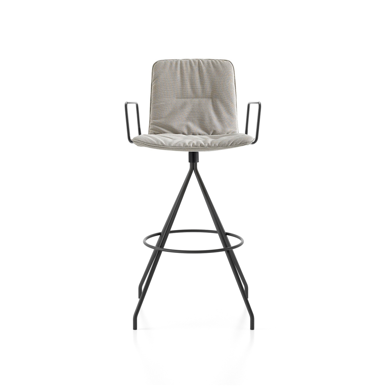 Klip stool - swivel base bar height & soft upholstery