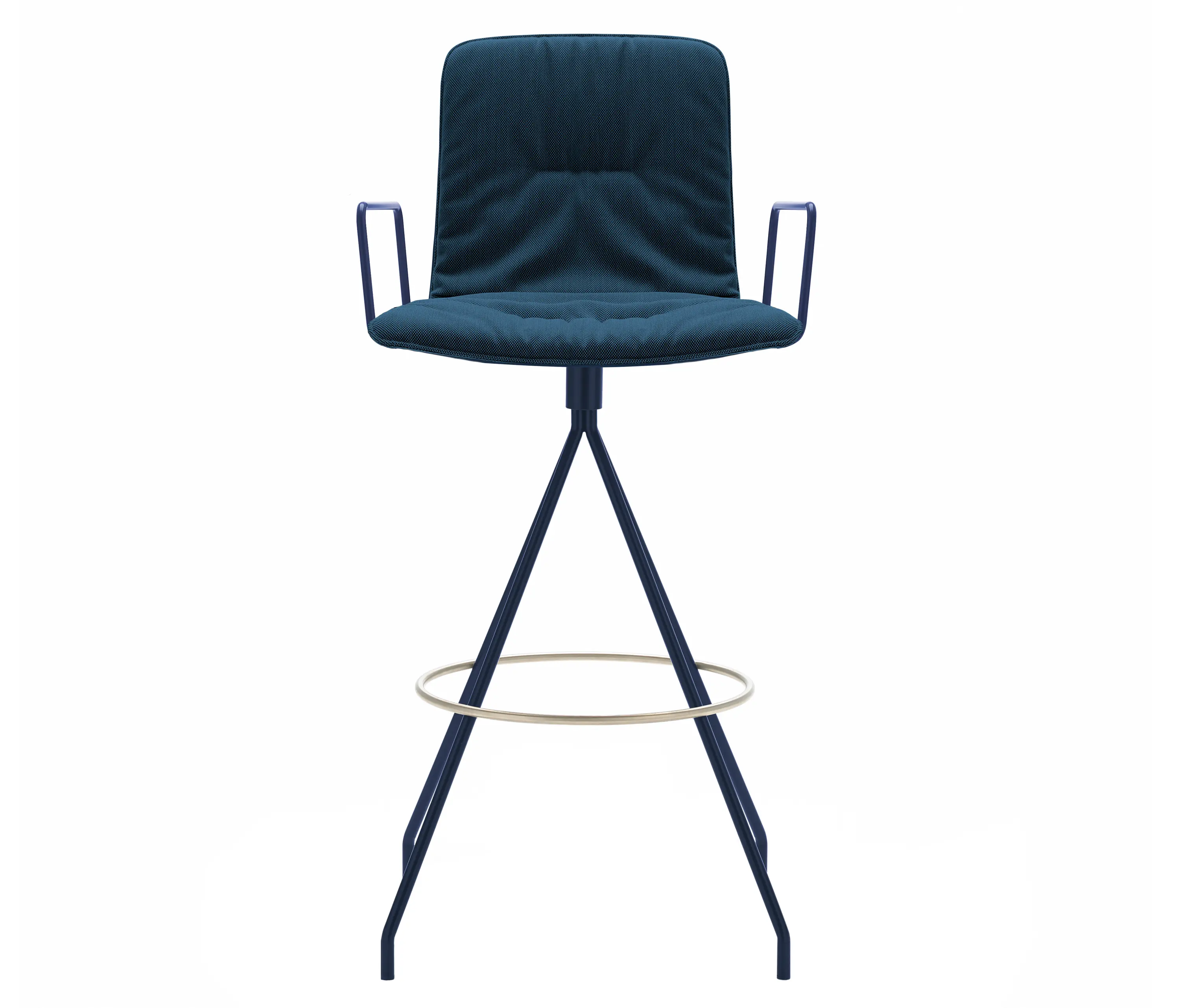 viccarbe - Klip stool - swivel base bar height & soft upholstery
