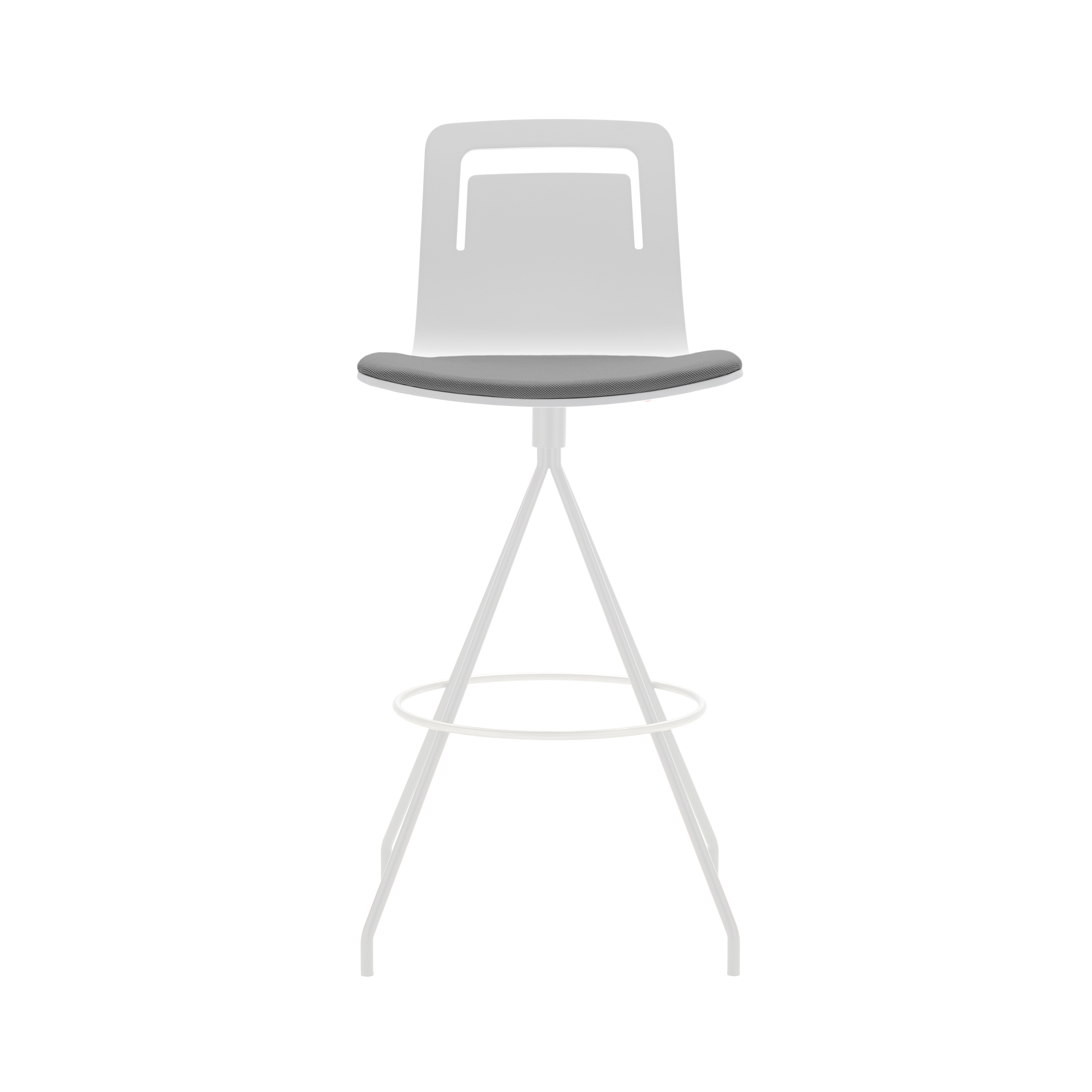 Mostra il prodotto Klip stool - swivel base bar height & lacquered seat with handle and cushion del produttore viccarbe