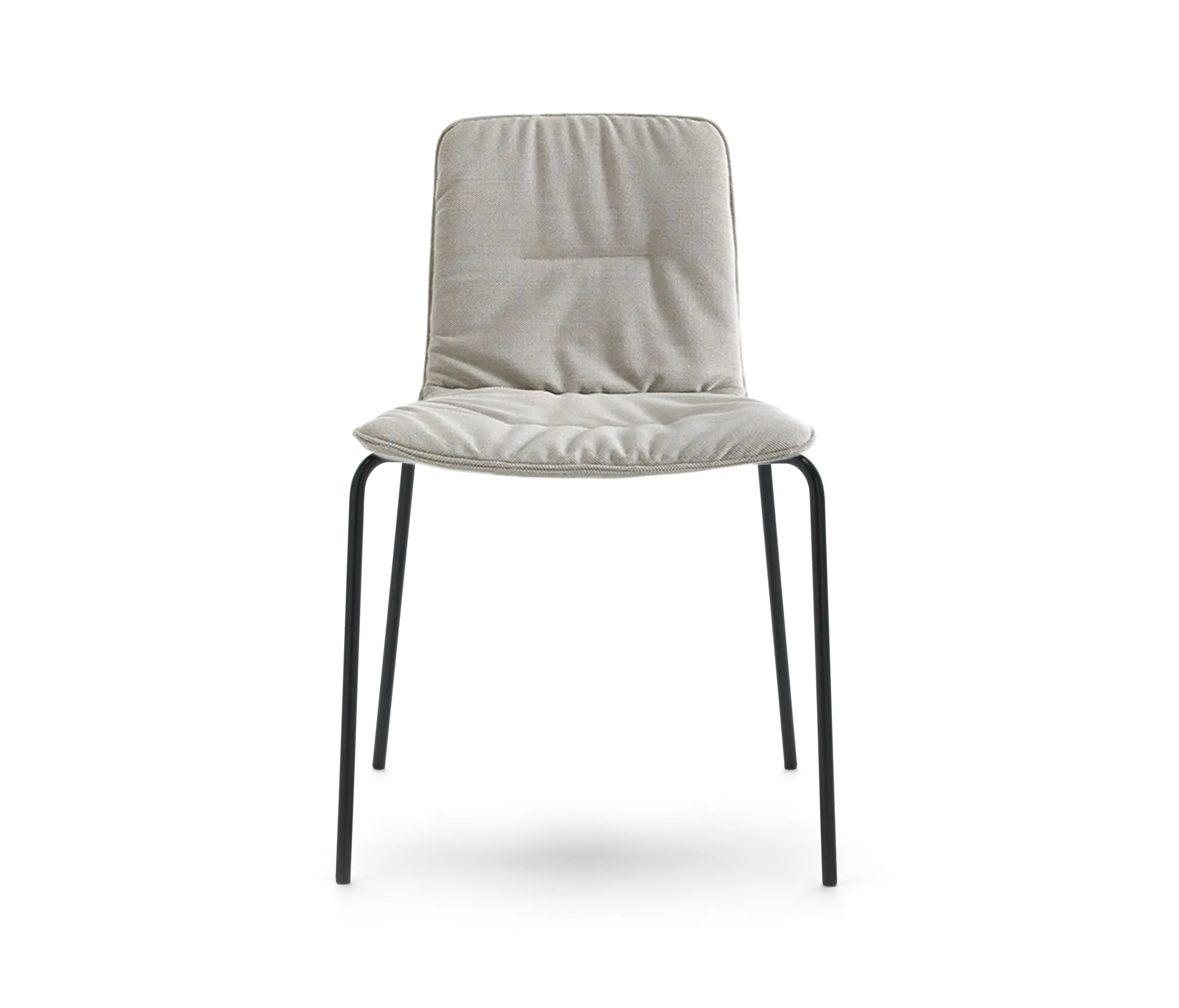 viccarbe - Klip chair - four metal legs base & soft upholstery
