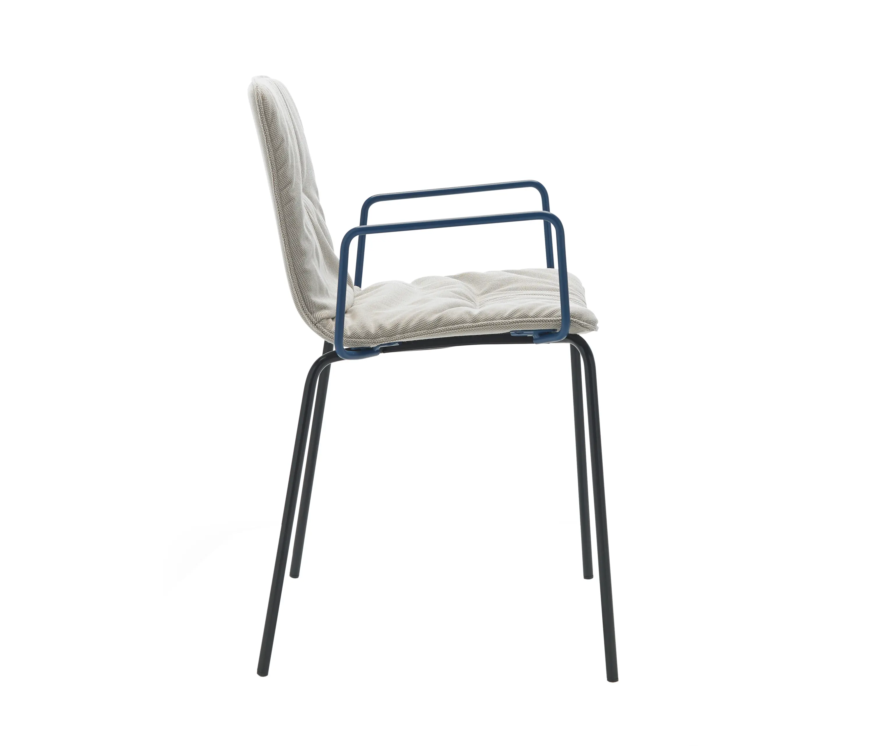 viccarbe - Klip chair - four metal legs base & soft upholstery
