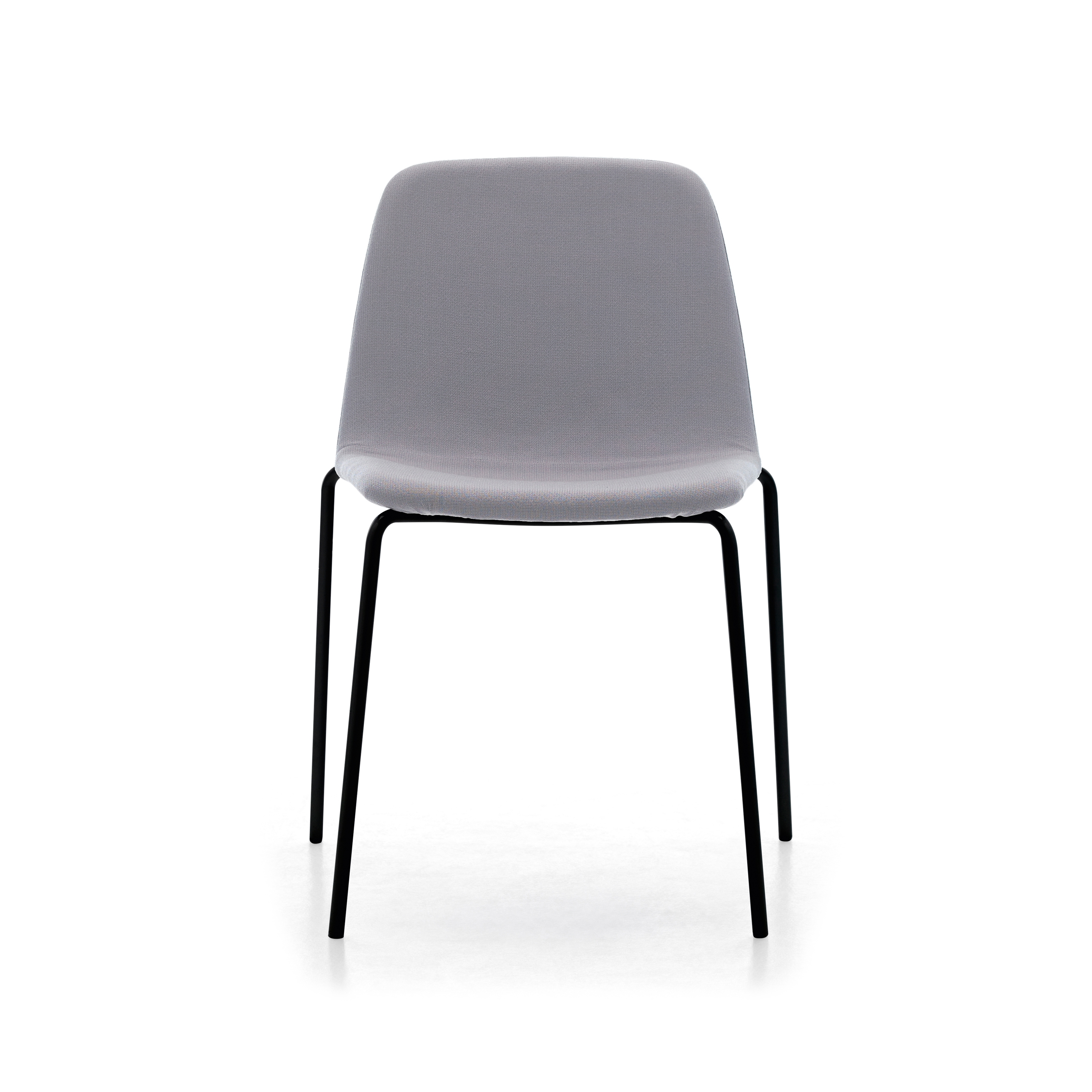 Maarten chair - 4 metal legs base & smooth upholstery