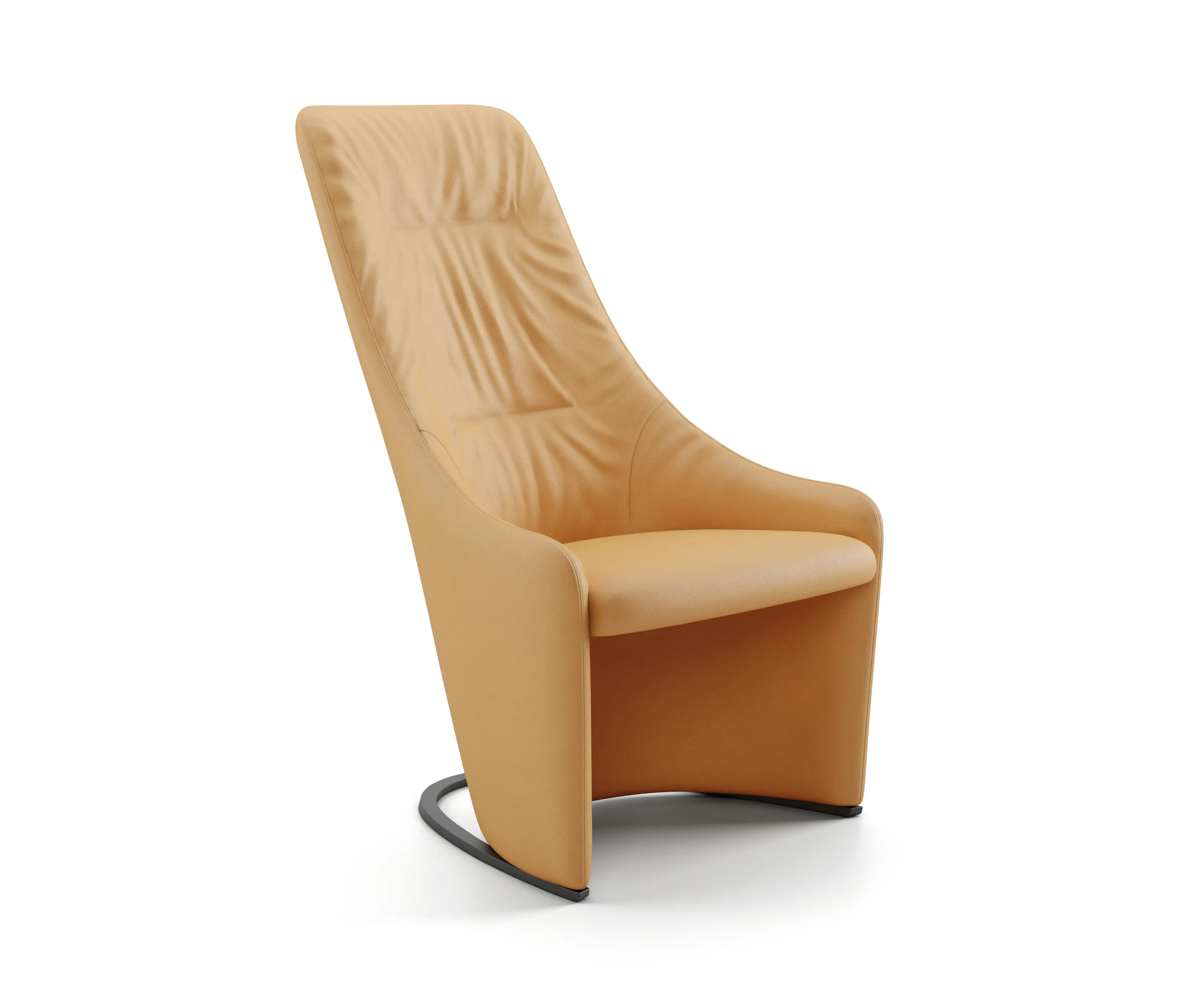 viccarbe - Nagi lounge chair with high backrest & soft upholstery