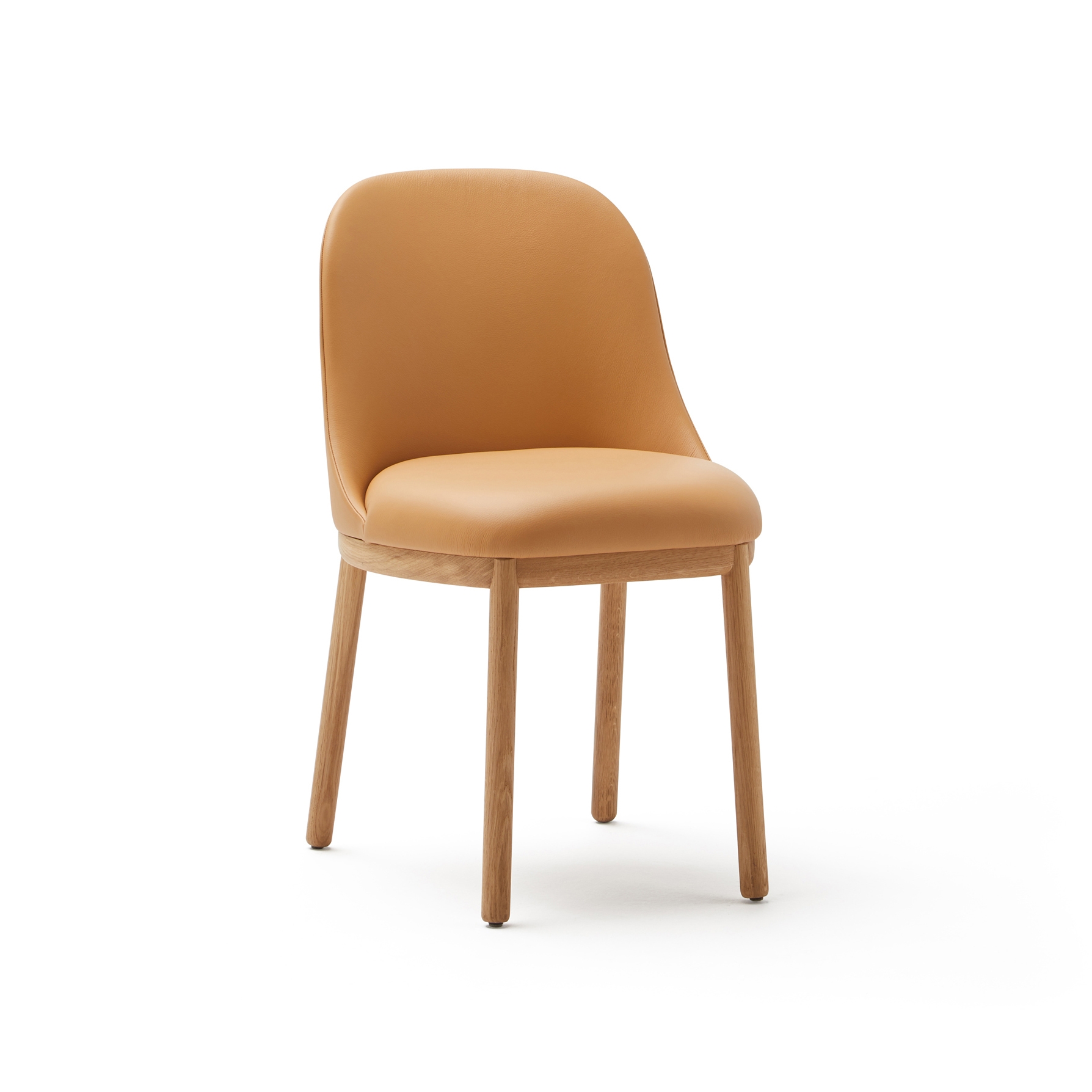 Display product Aleta chair - four wooden legs base from manufacturer viccarbe