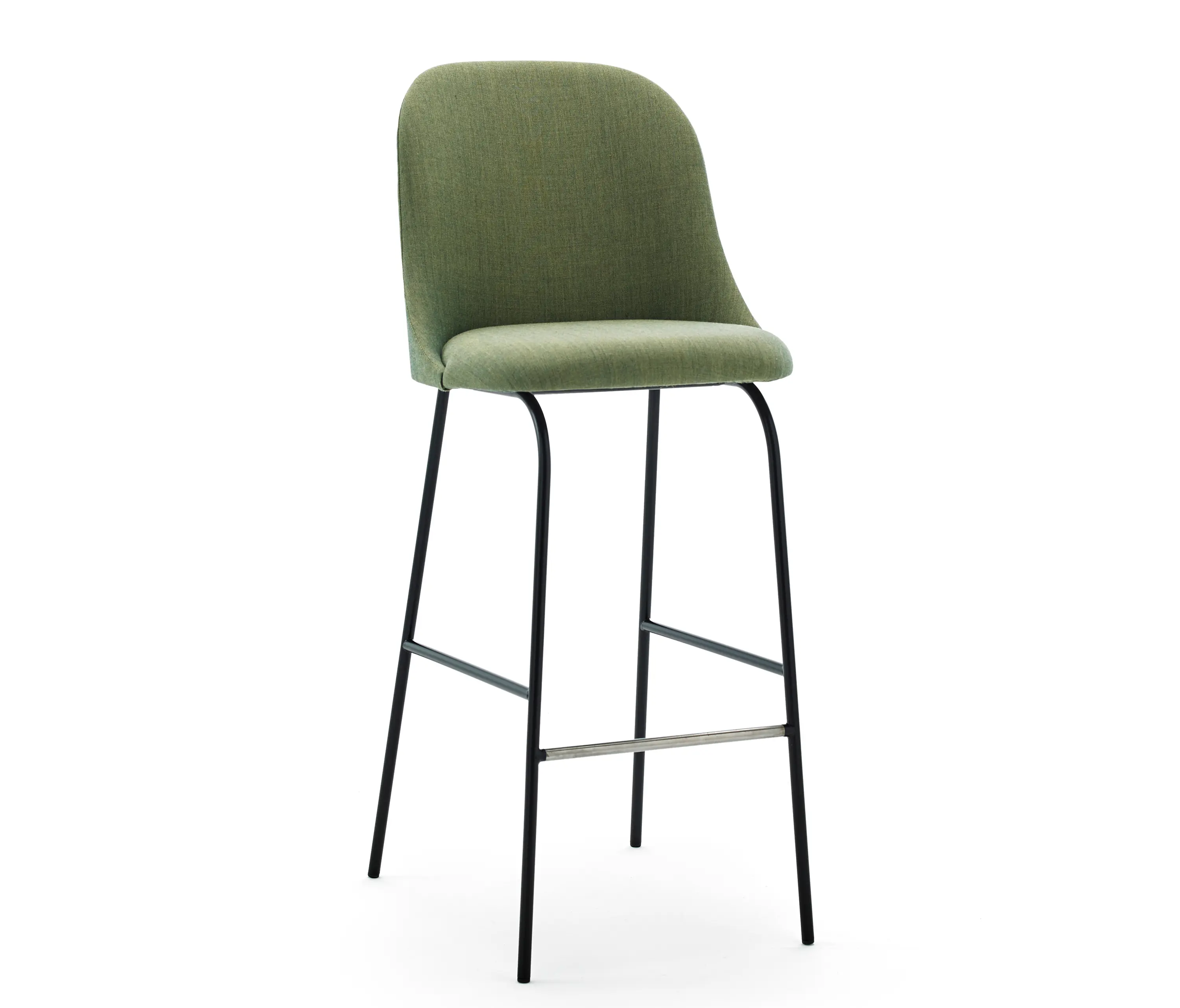 viccarbe - Aleta stool - fixed base bar height & high backrest