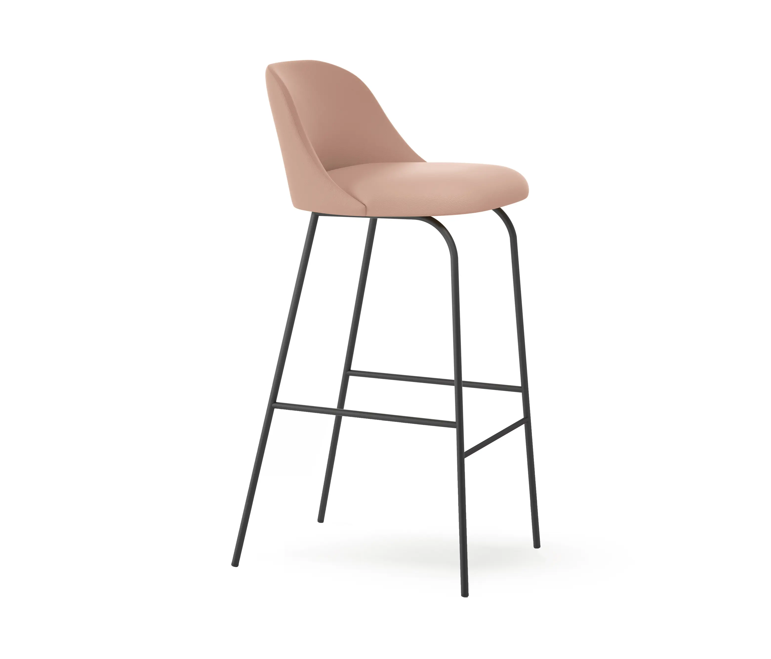 viccarbe - Aleta stool - fixed base bar height & low backrest