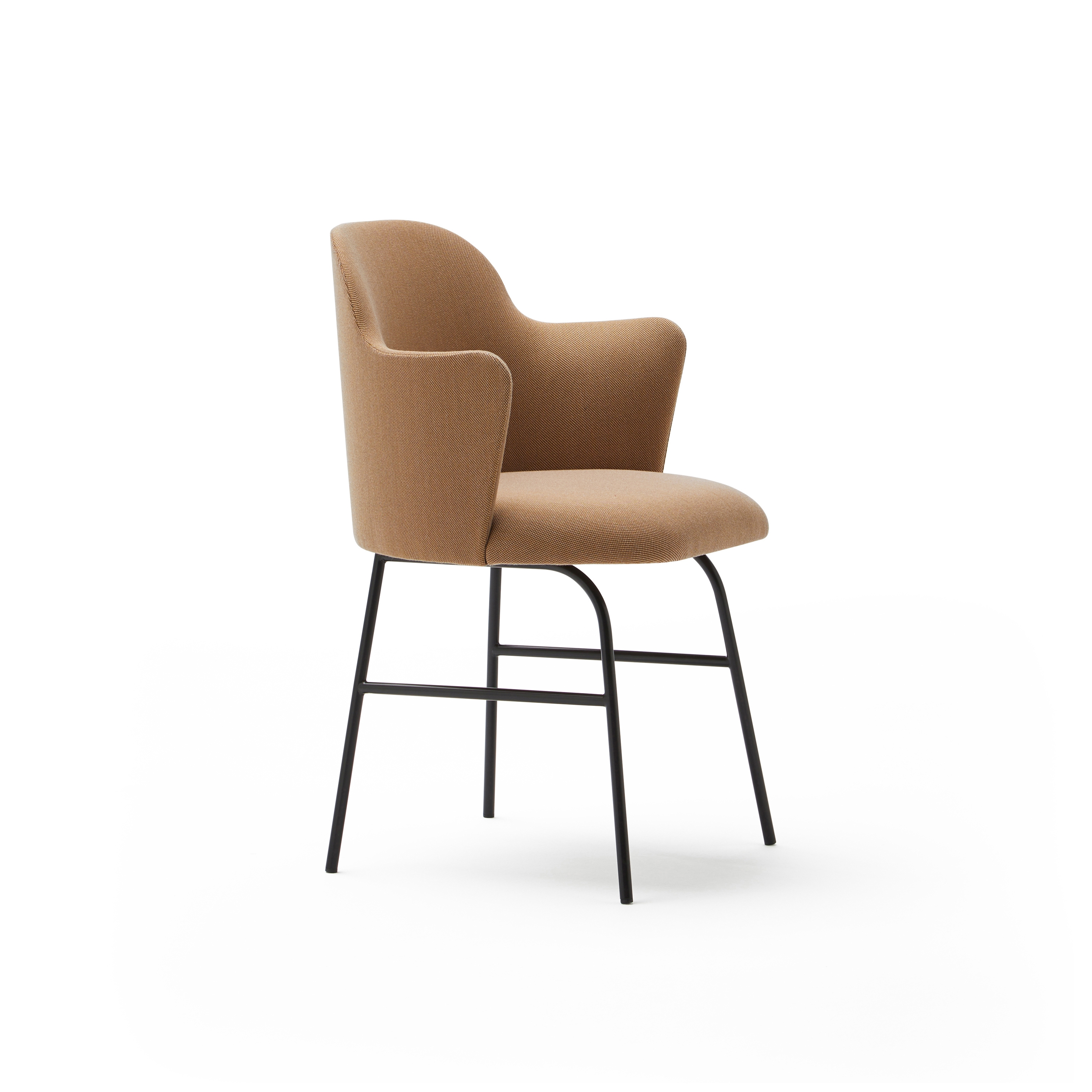 Display product Aleta chair - four metal legs base with armrest from manufacturer viccarbe