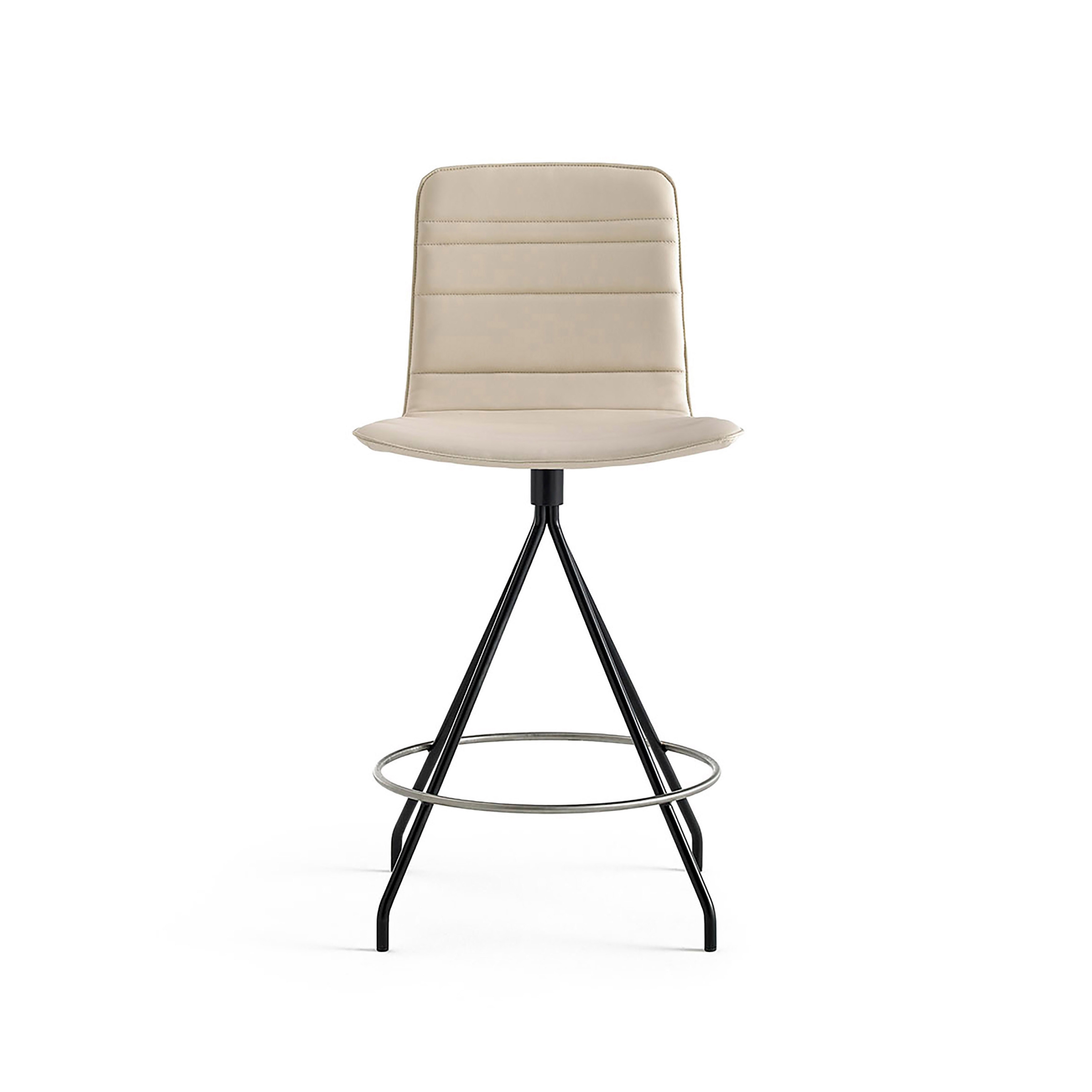 Klip stool - swivel base counter height & lined upholstery