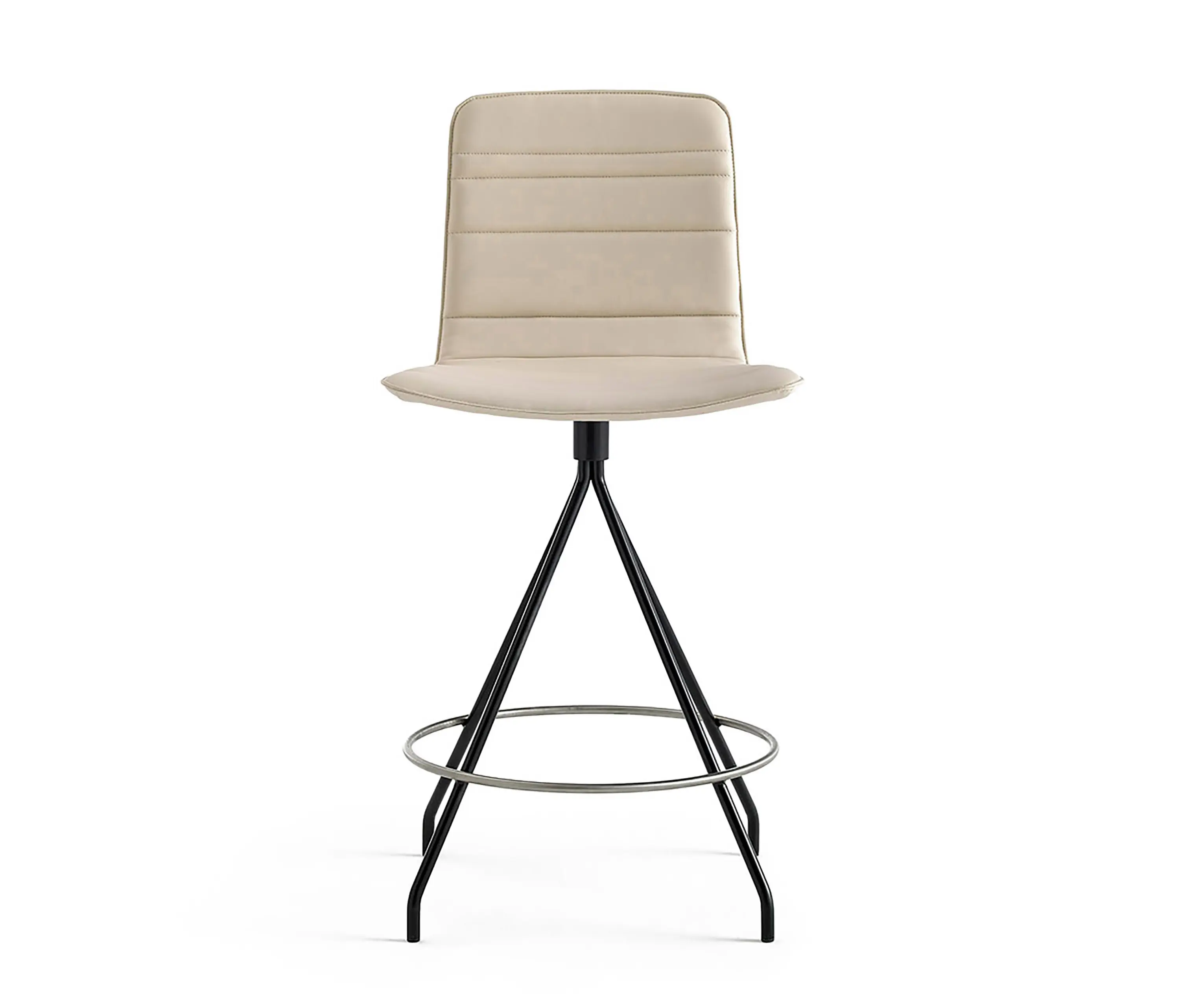 viccarbe - Klip stool - swivel base counter height & lined upholstery