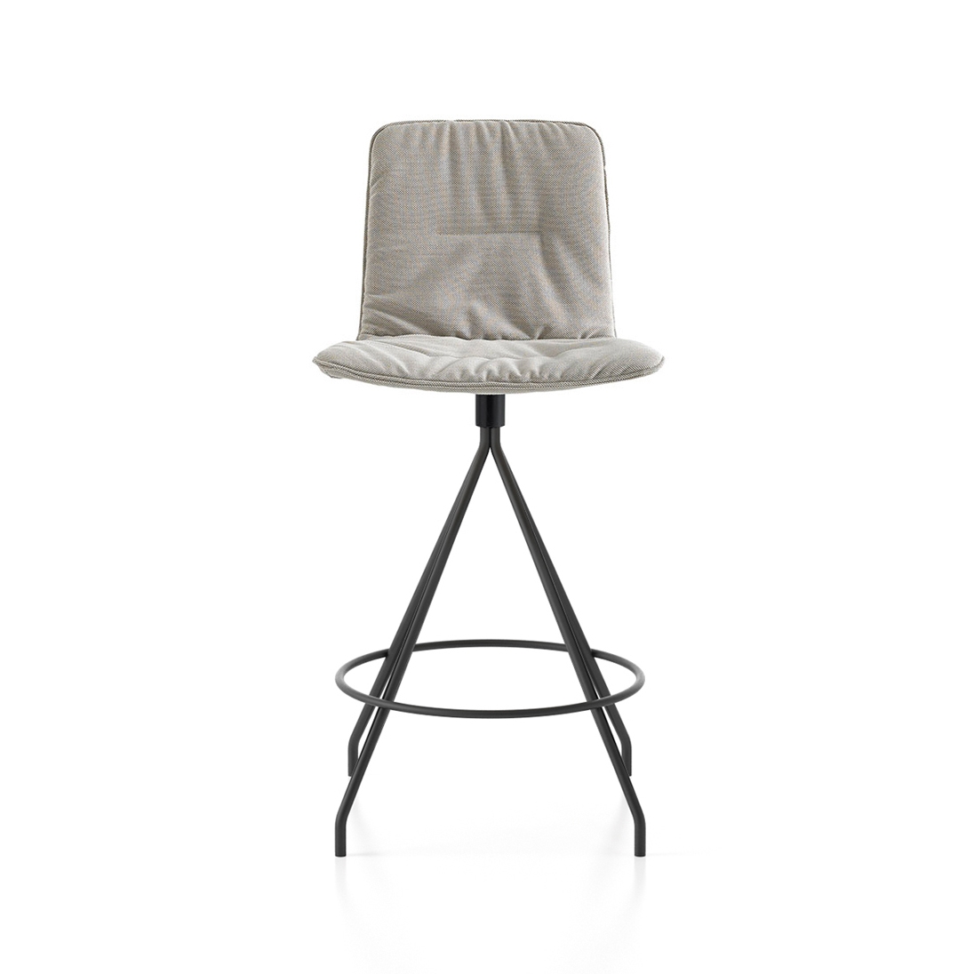 Klip stool - swivel base counter height & soft upholstery