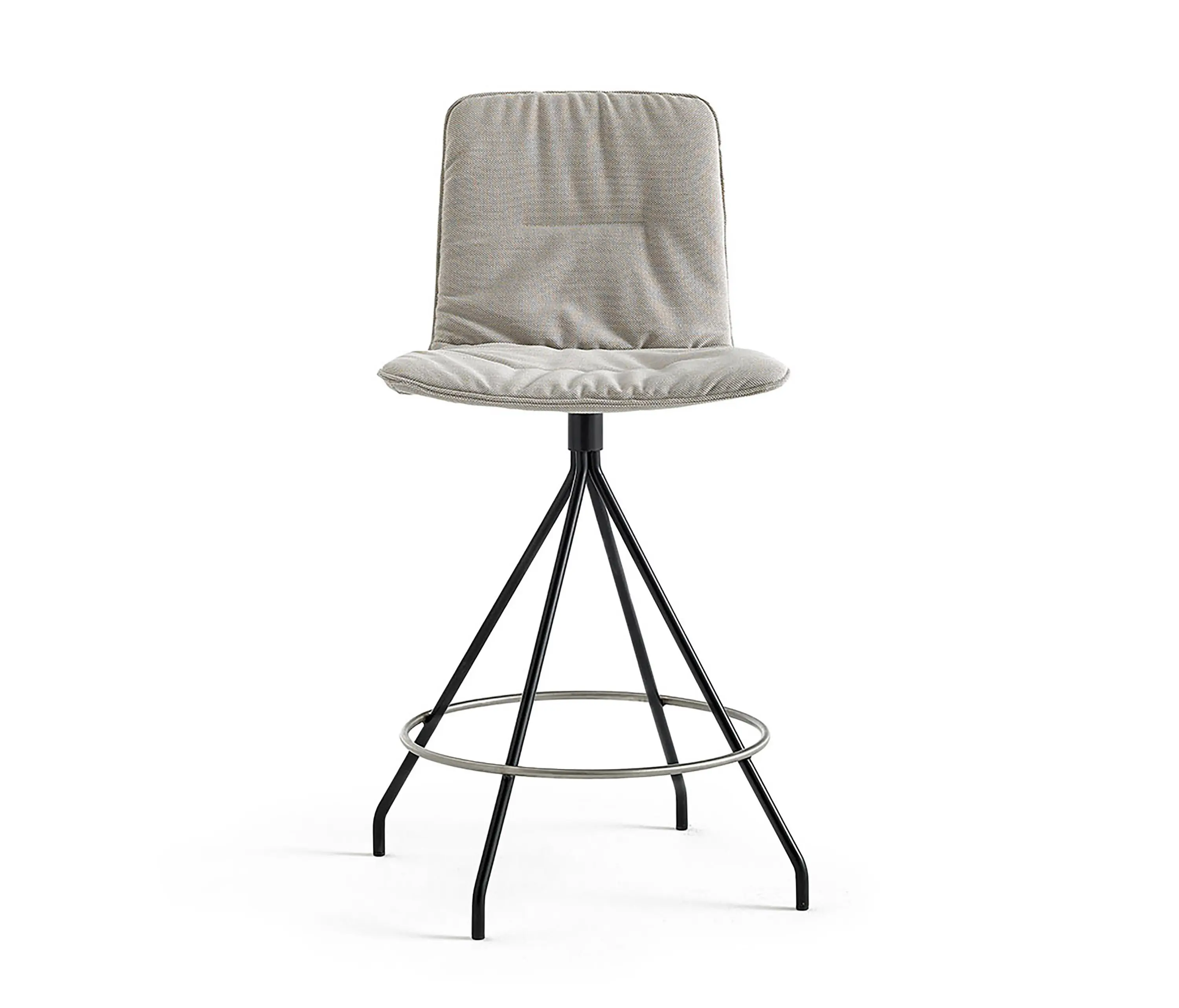 viccarbe - Klip stool - swivel base counter height & smooth upholstery