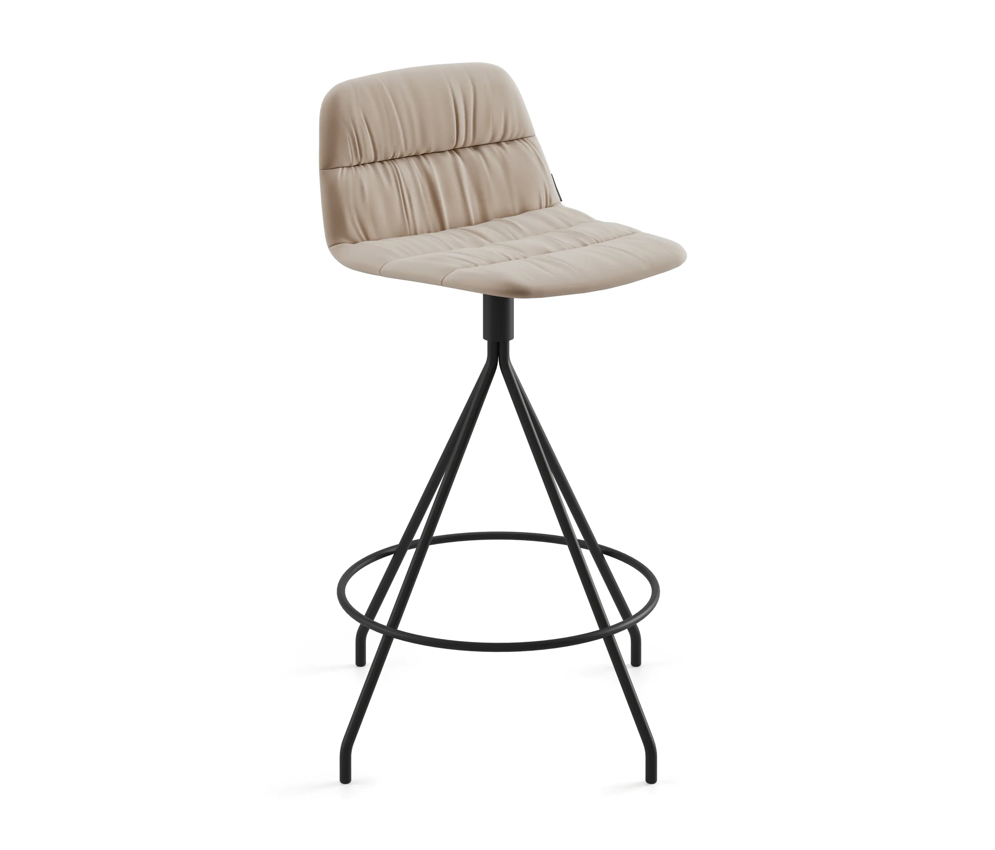 viccarbe - Maarten stool with swivel base counter height & soft upholstery