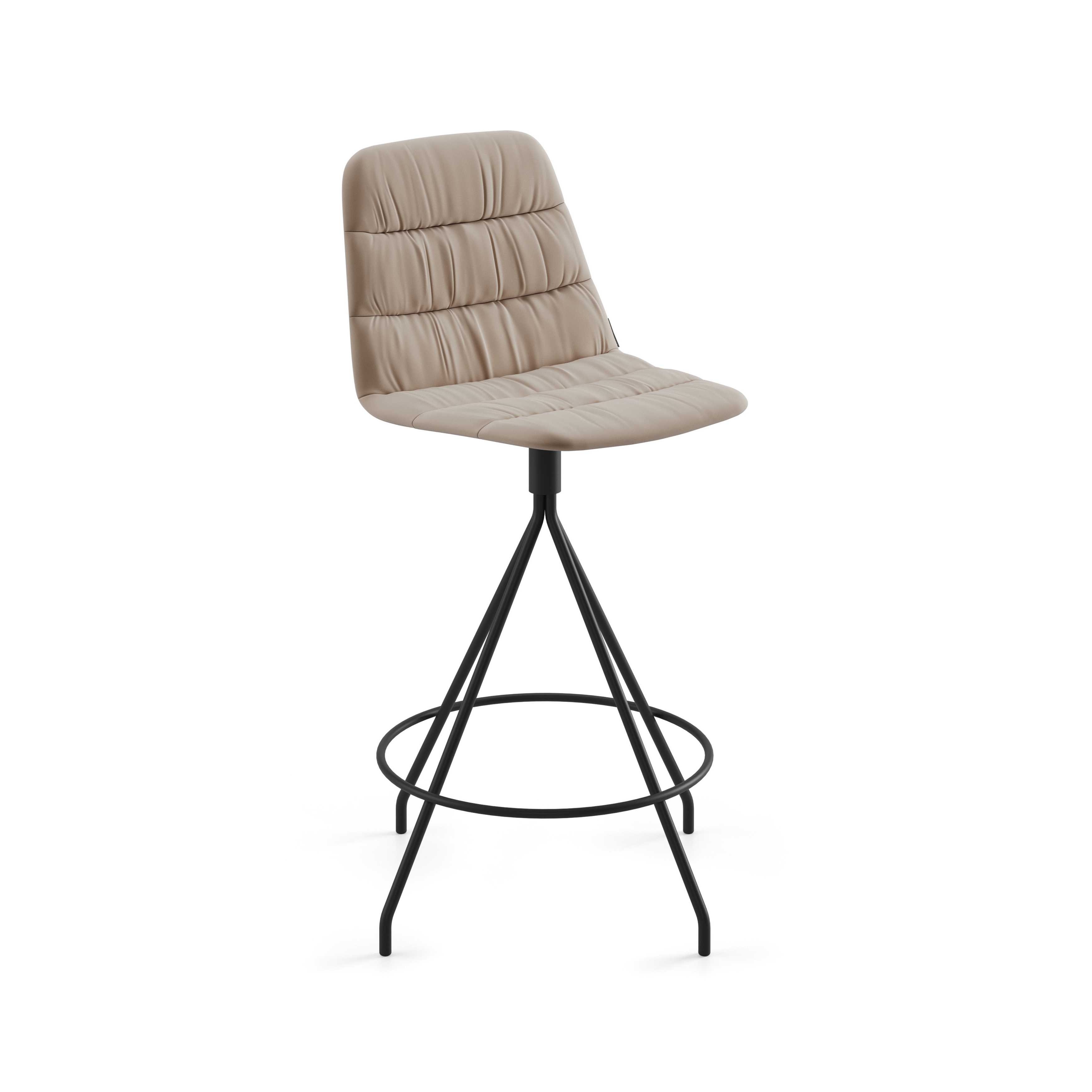 Afficher le produit Maarten stool with swivel base counter height & soft upholstered high backrest du fabricant viccarbe