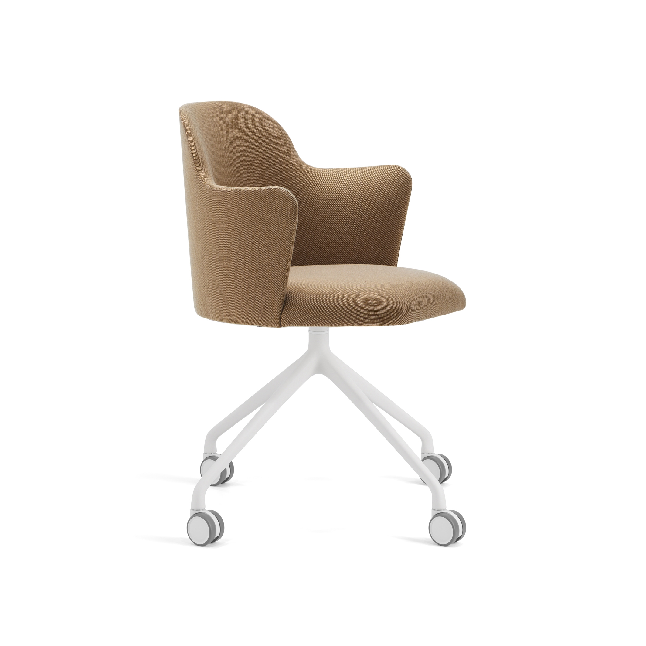 Mostrar el producto Silla Aleta - base giratoria piramidal con ruedas y reposabrazos del fabricante viccarbe