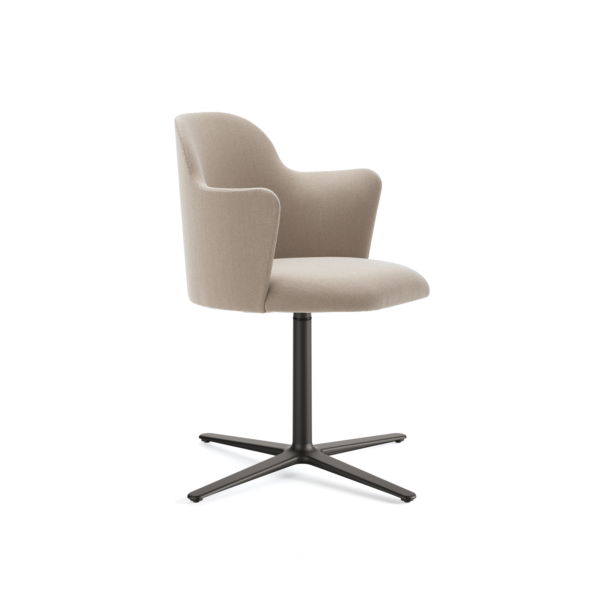 Display product Aleta chair - flat swivel base with armrest from manufacturer viccarbe