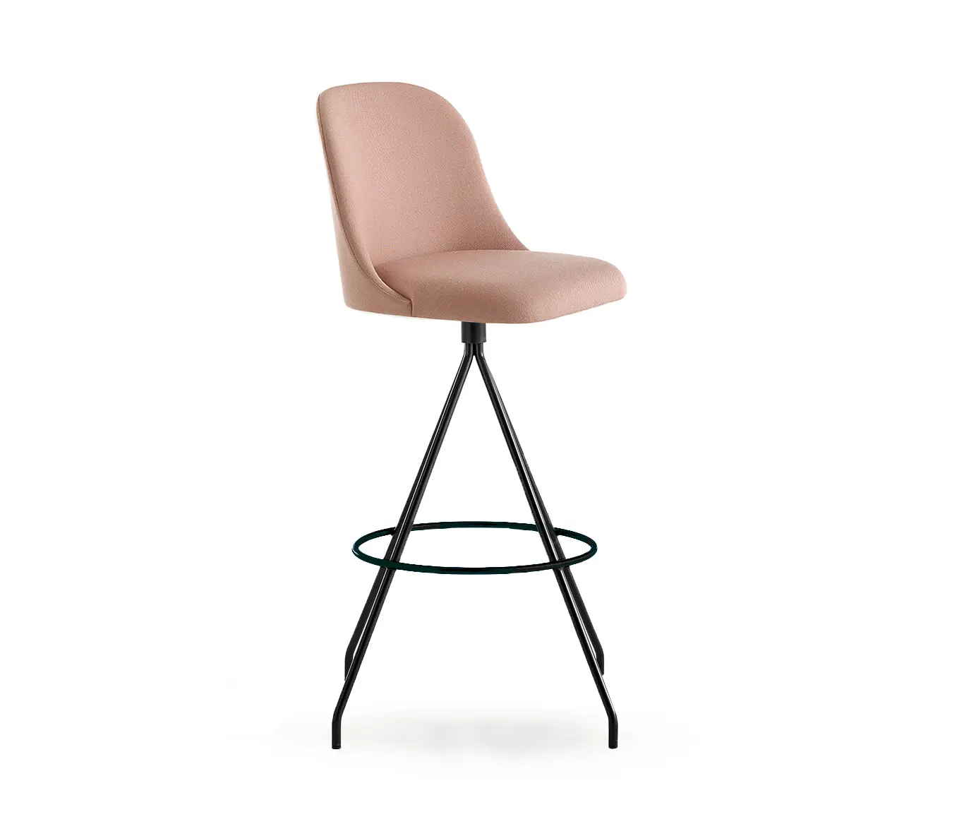 viccarbe - Aleta stool - swivel base bar height & high backrest