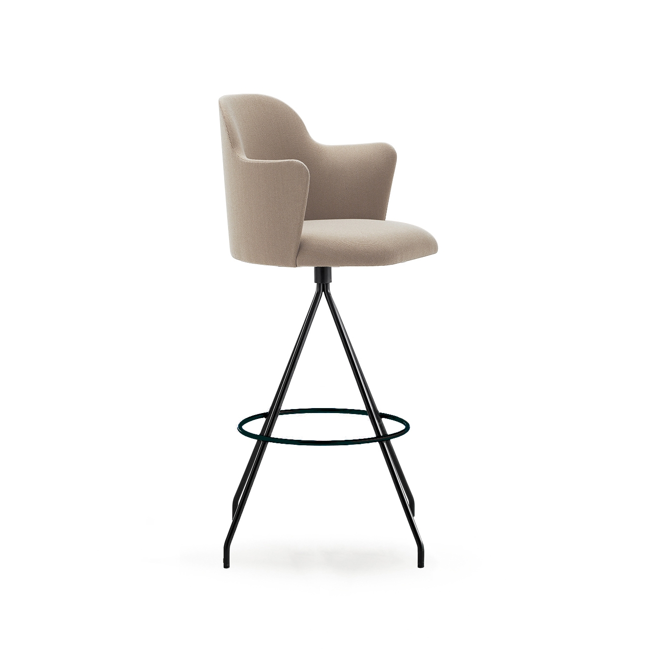 Mostra il prodotto Aleta stool - swivel base bar height & high backrest with armrest del produttore viccarbe