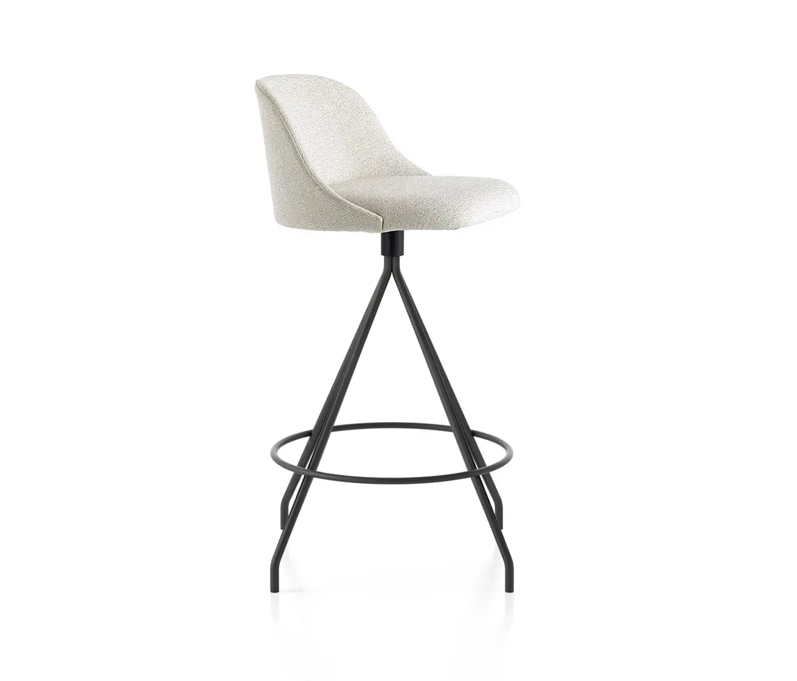 viccarbe - Aleta stool - swivel base counter height & low backrest