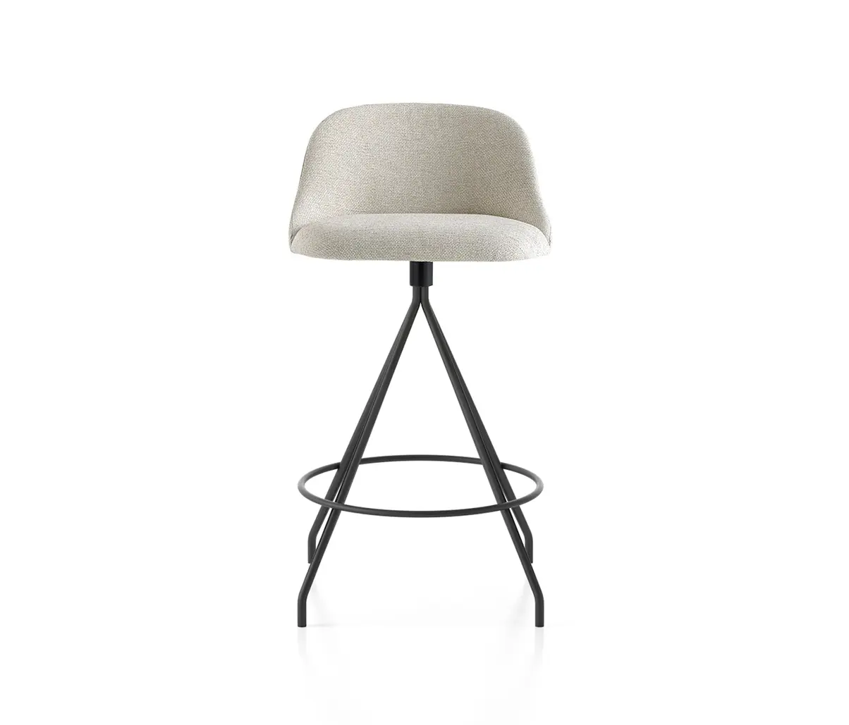 viccarbe - Aleta stool - swivel base counter height & low backrest