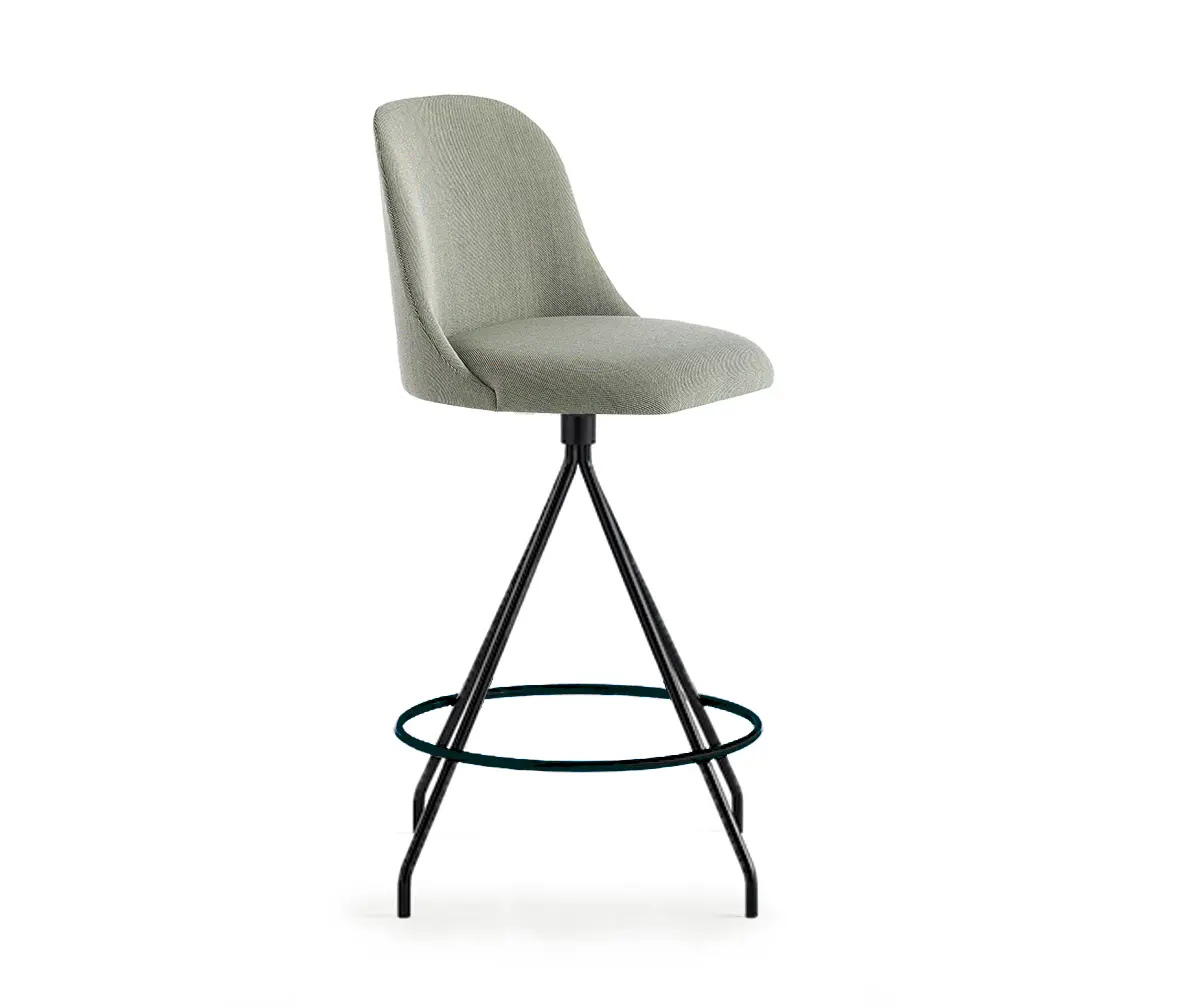 viccarbe - Aleta stool - swivel base counter height & high backrest