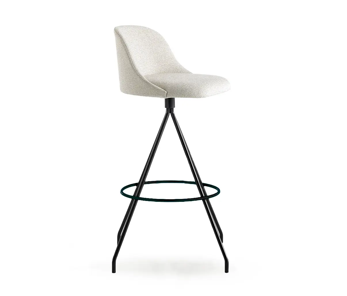 viccarbe - Aleta stool - swivel base bar height & low backrest
