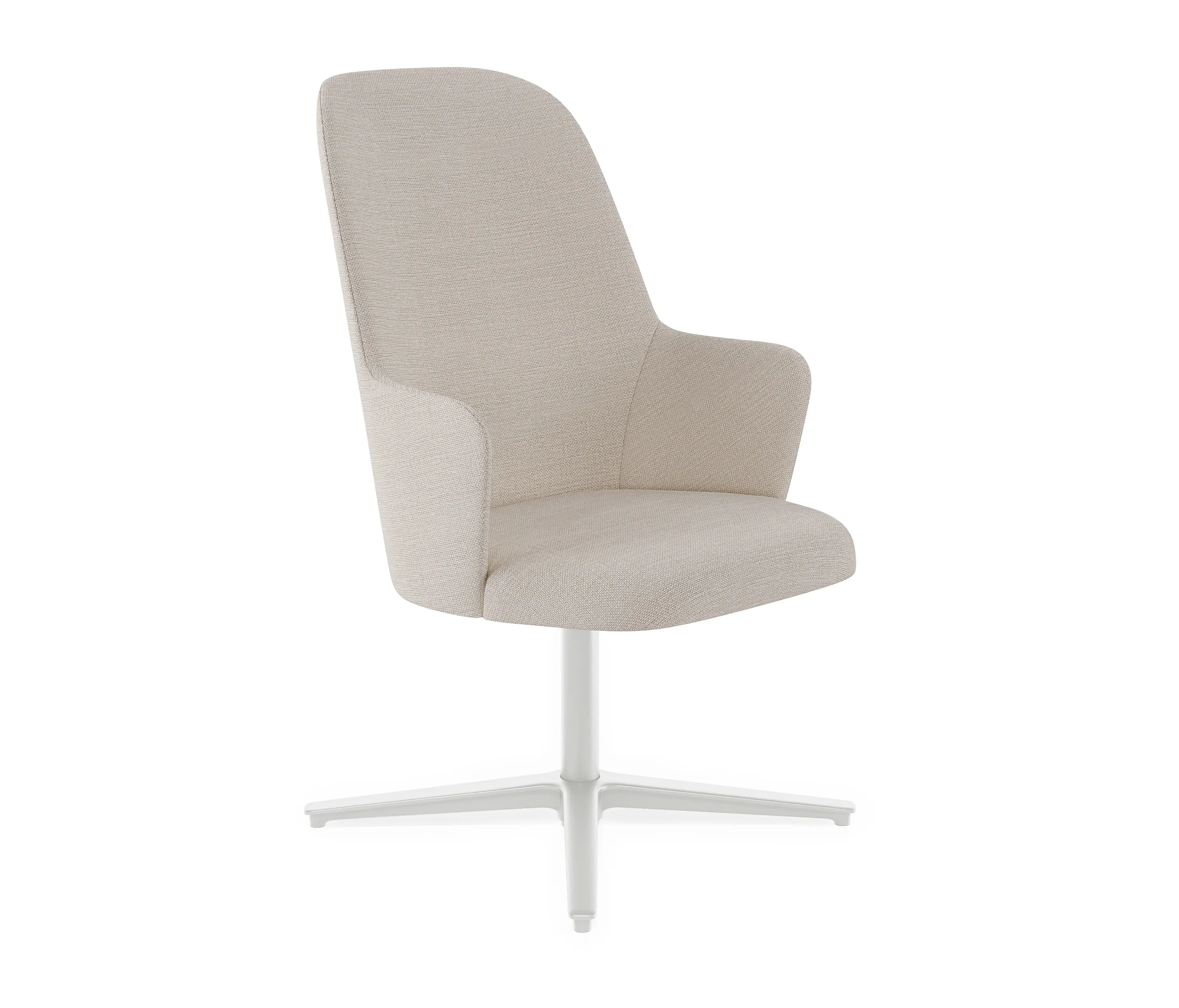 viccarbe - Aleta Executive chair - flat swivel base back in wood