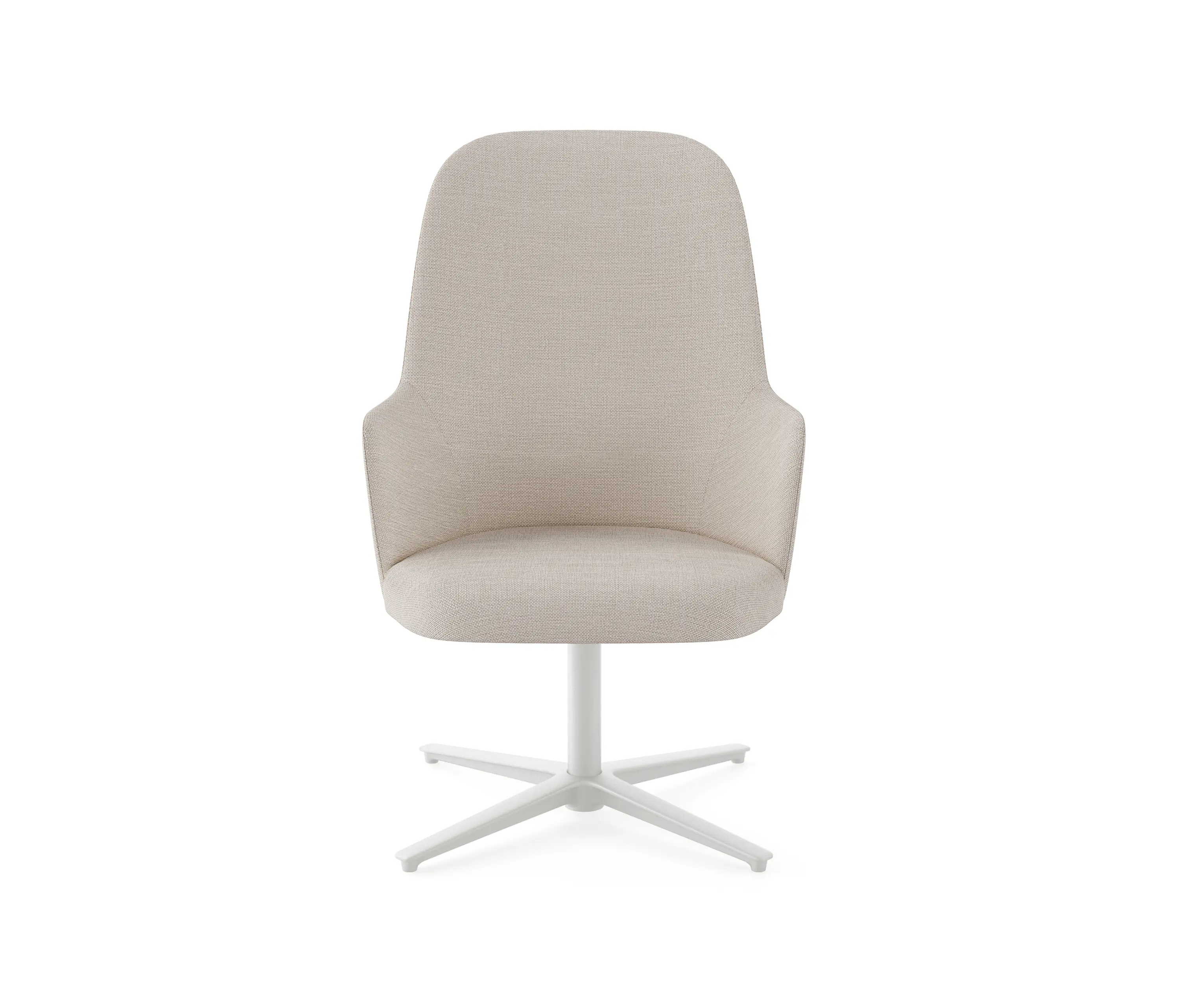 viccarbe - Aleta Executive chair - flat swivel base back in wood
