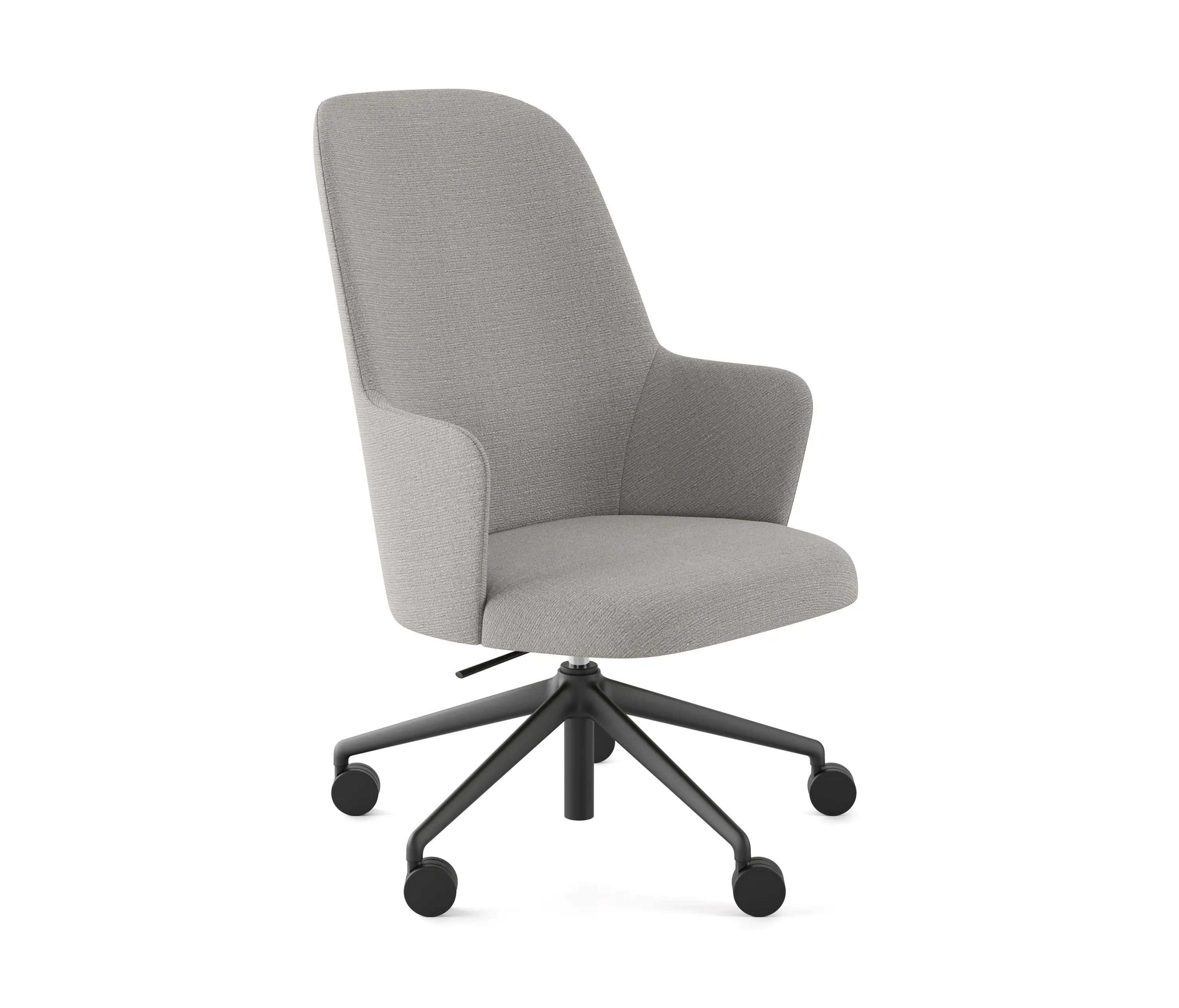 viccarbe - Silla Aleta Executive - base con cinco ruedas nylon tapizada