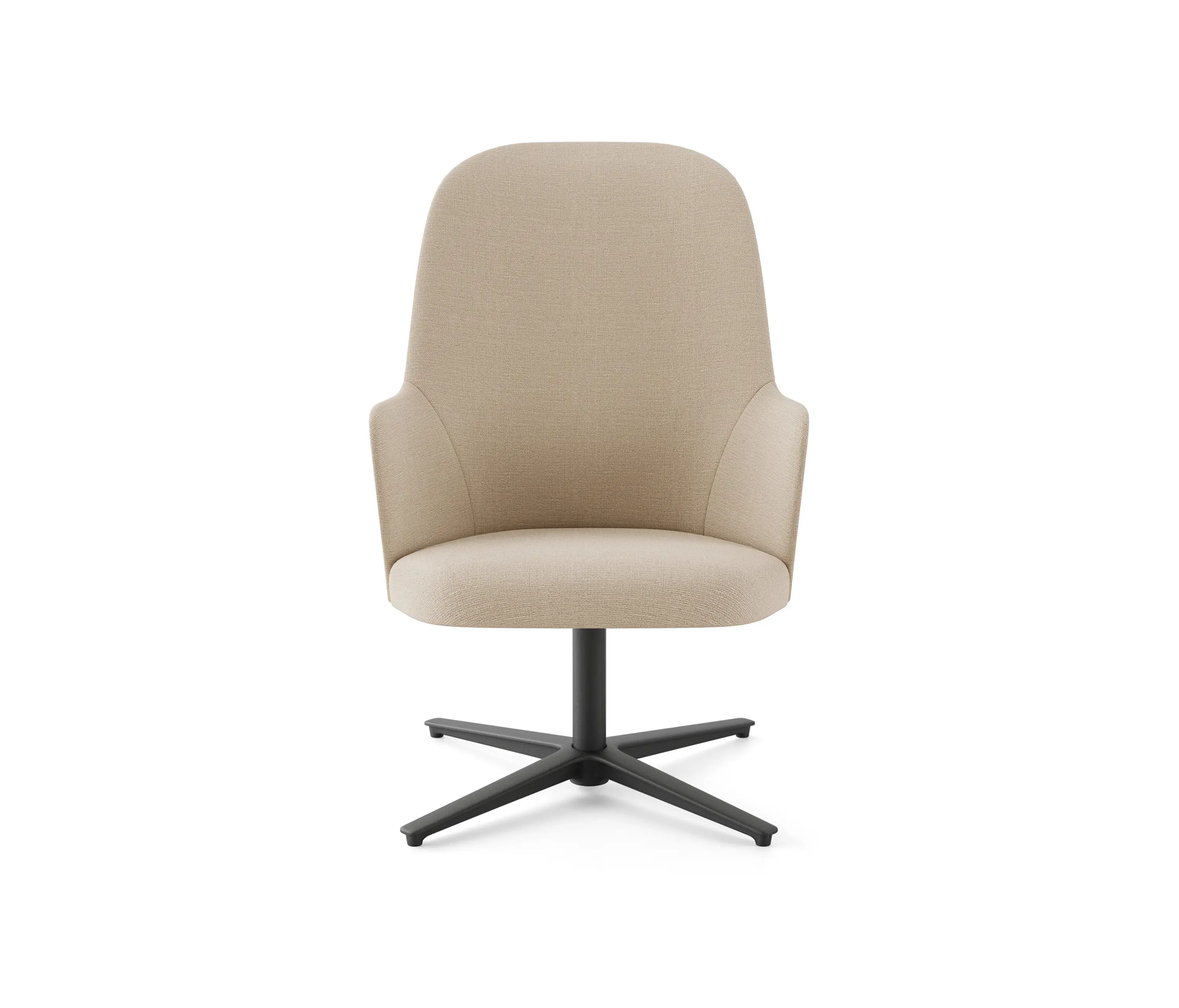 viccarbe - Aleta Executive chair - flat swivel base back in wood
