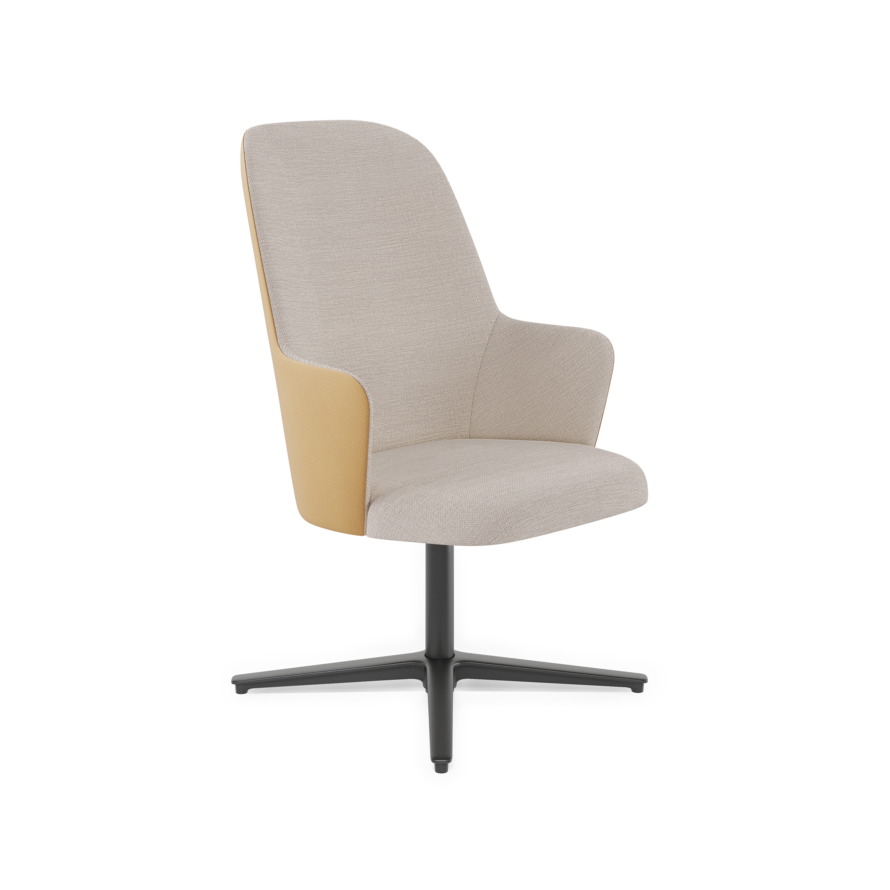 Aleta Executive chair - flat swivel base back in wood