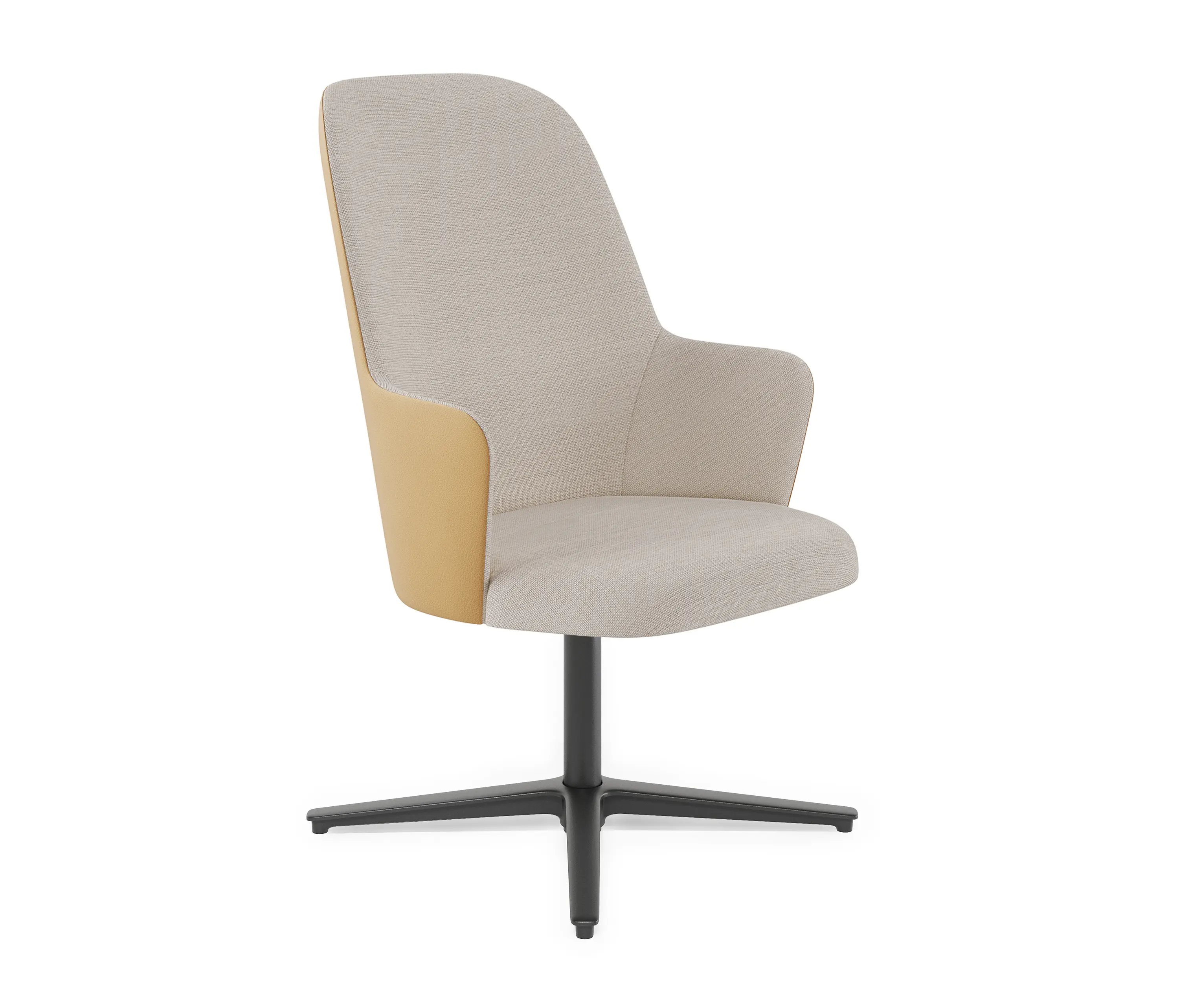 viccarbe - Aleta Executive chair - flat swivel base upholstered