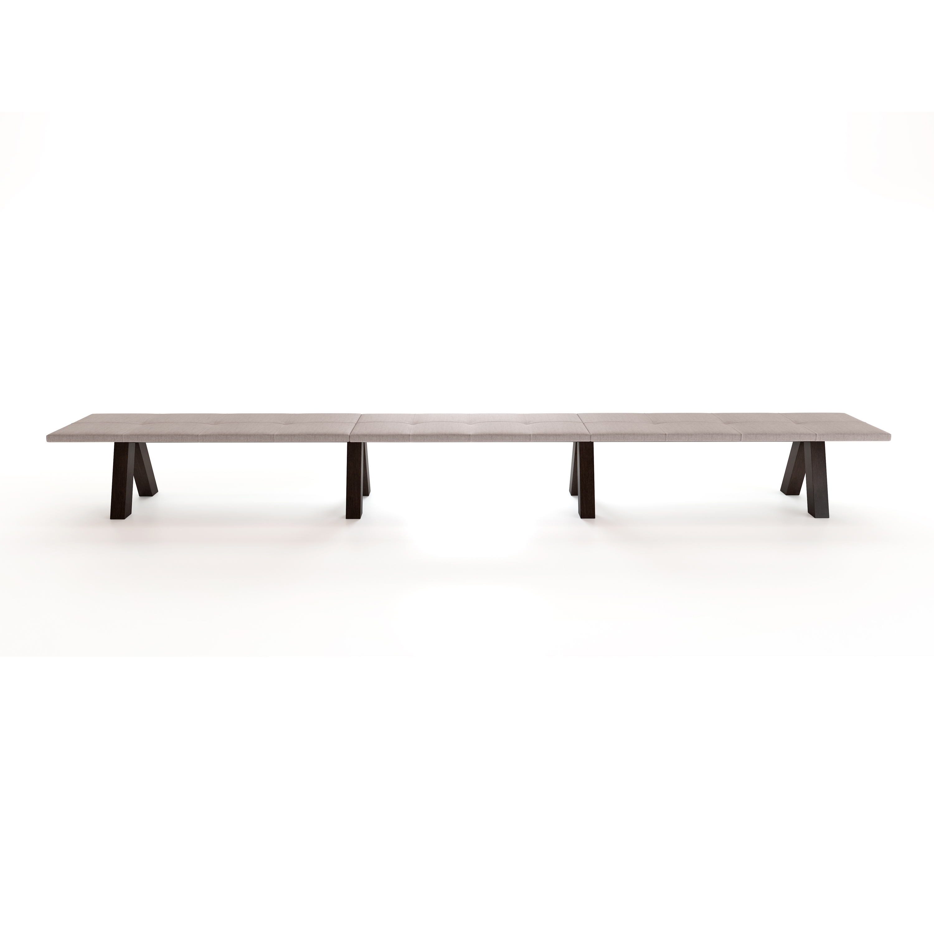 Display product Trestle bench - double & smooth upholstery from manufacturer viccarbe