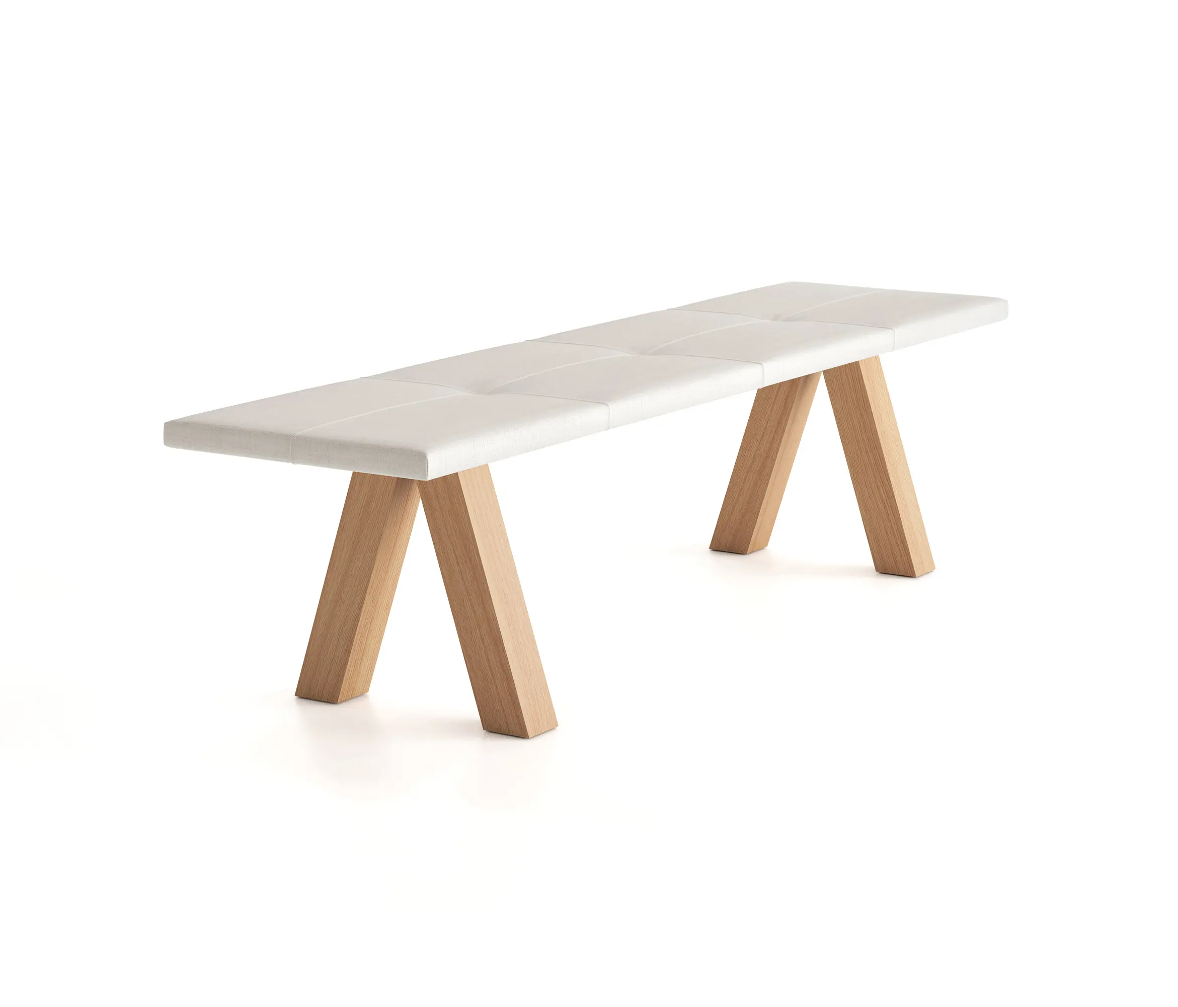viccarbe - Trestle bench - simple & smooth upholstery