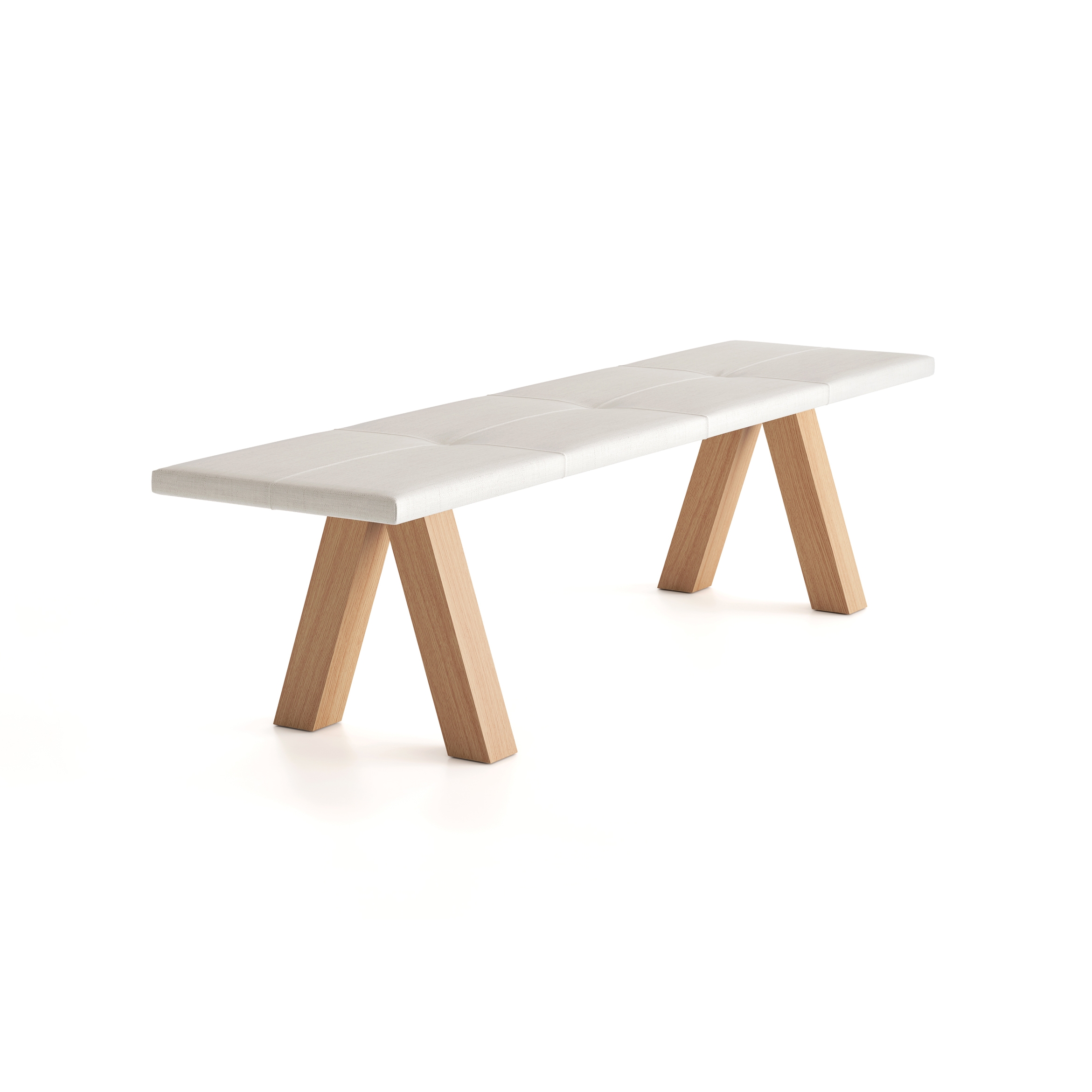 Mostra il prodotto Trestle bench - simple & smooth upholstery del produttore viccarbe
