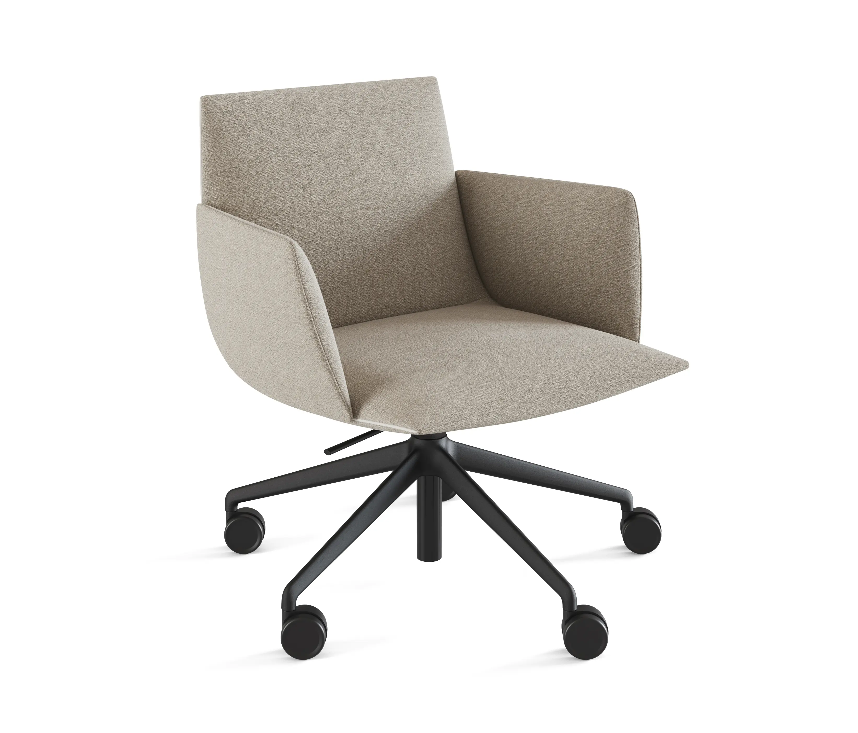 viccarbe - Noha chair - five casters aluminium base