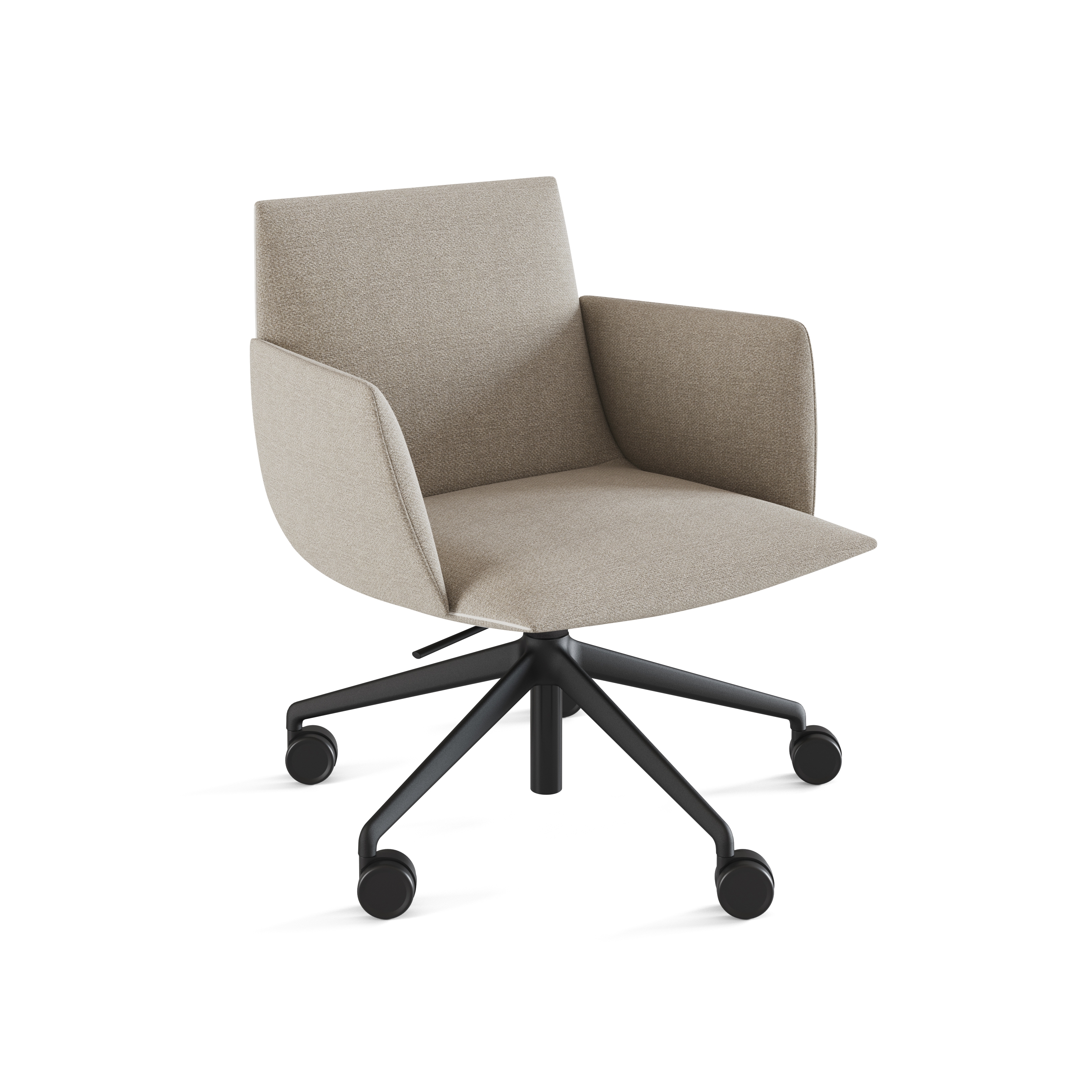 Display product Noha chair - five casters aluminium base from manufacturer viccarbe