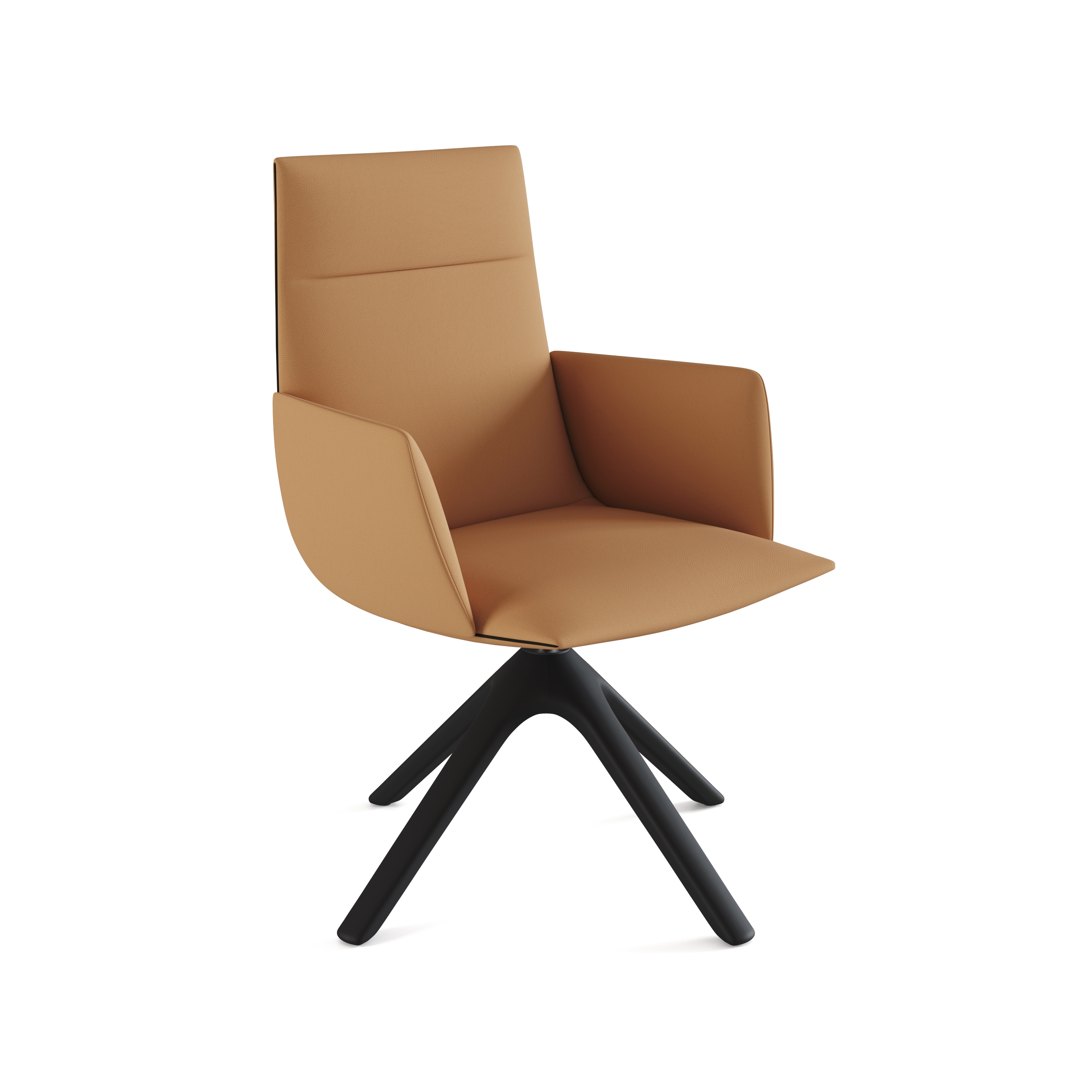 Display product Noha Executive chair with wooden swivel base from manufacturer viccarbe