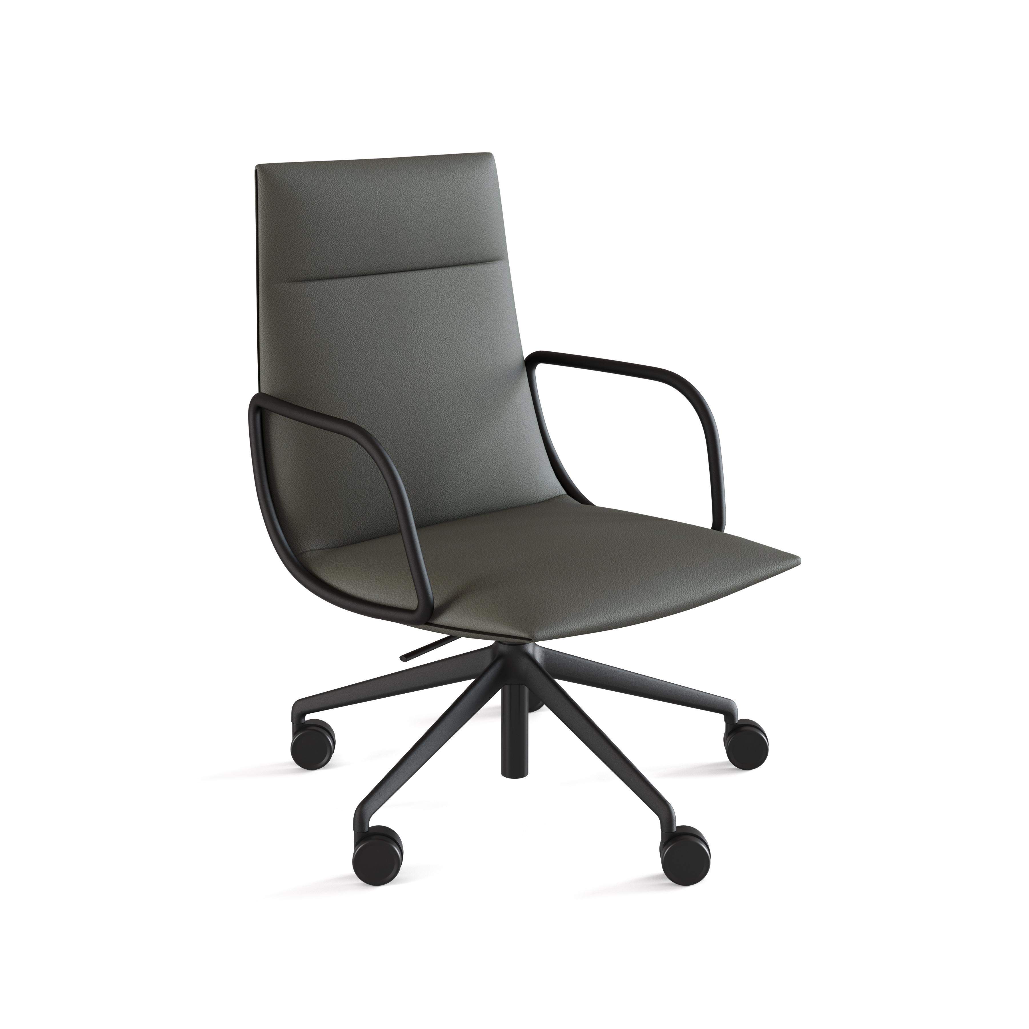 Noha Executive chair with five casters aluminium base