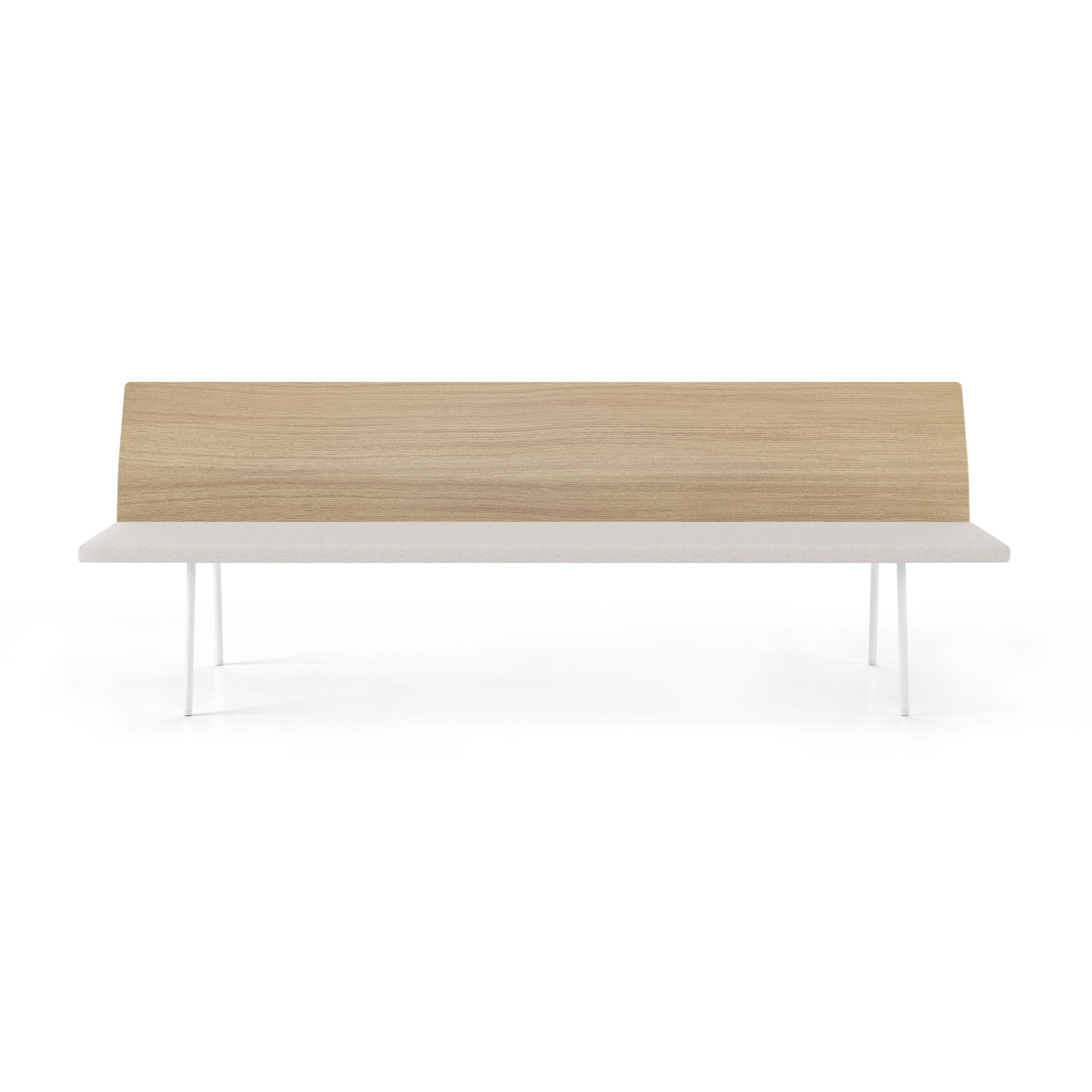 Torii bench 240 upholstered seat & stained backrest