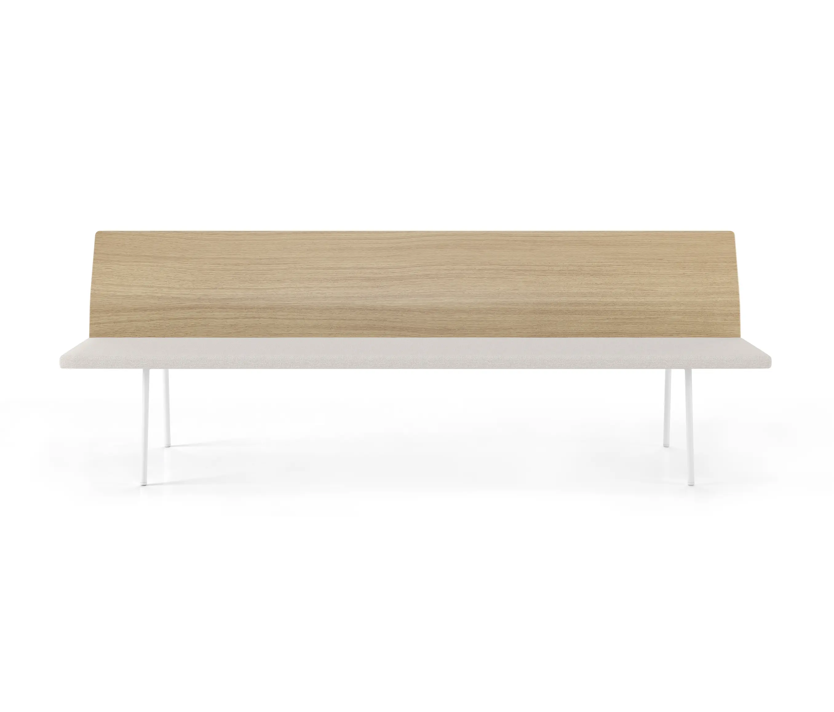 viccarbe - Torii bench 240 upholstered seat & stained backrest
