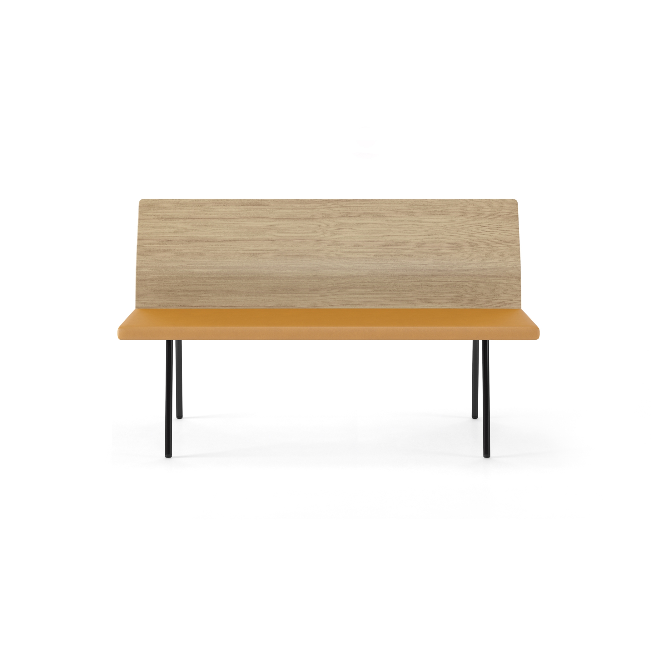 Mostra il prodotto Torii bench 140 upholstered seat & stained backrest del produttore viccarbe