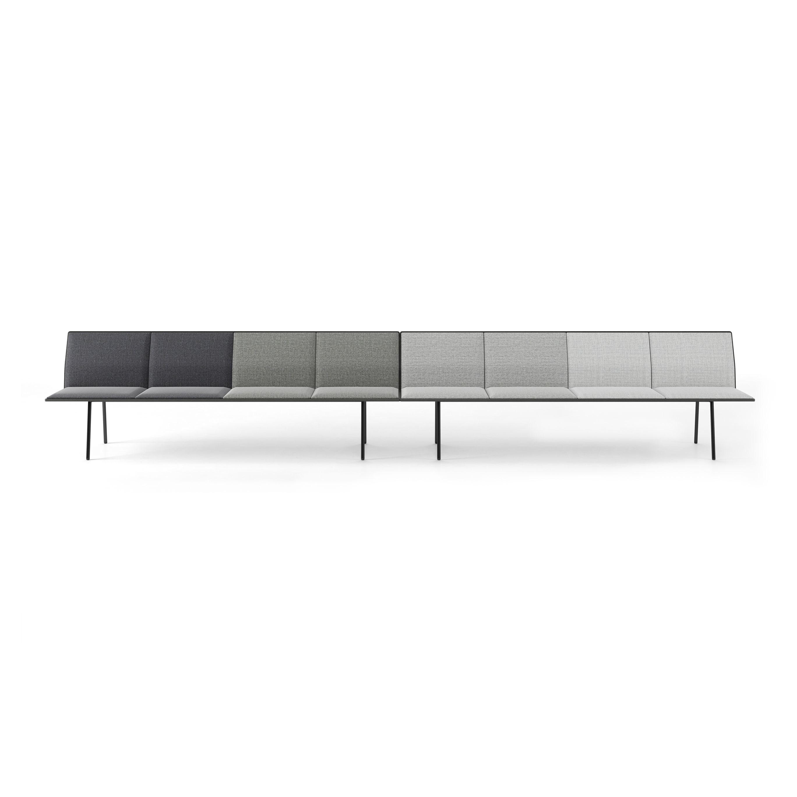 Display product Torii bench 140 upholstered seat & backrest from manufacturer viccarbe
