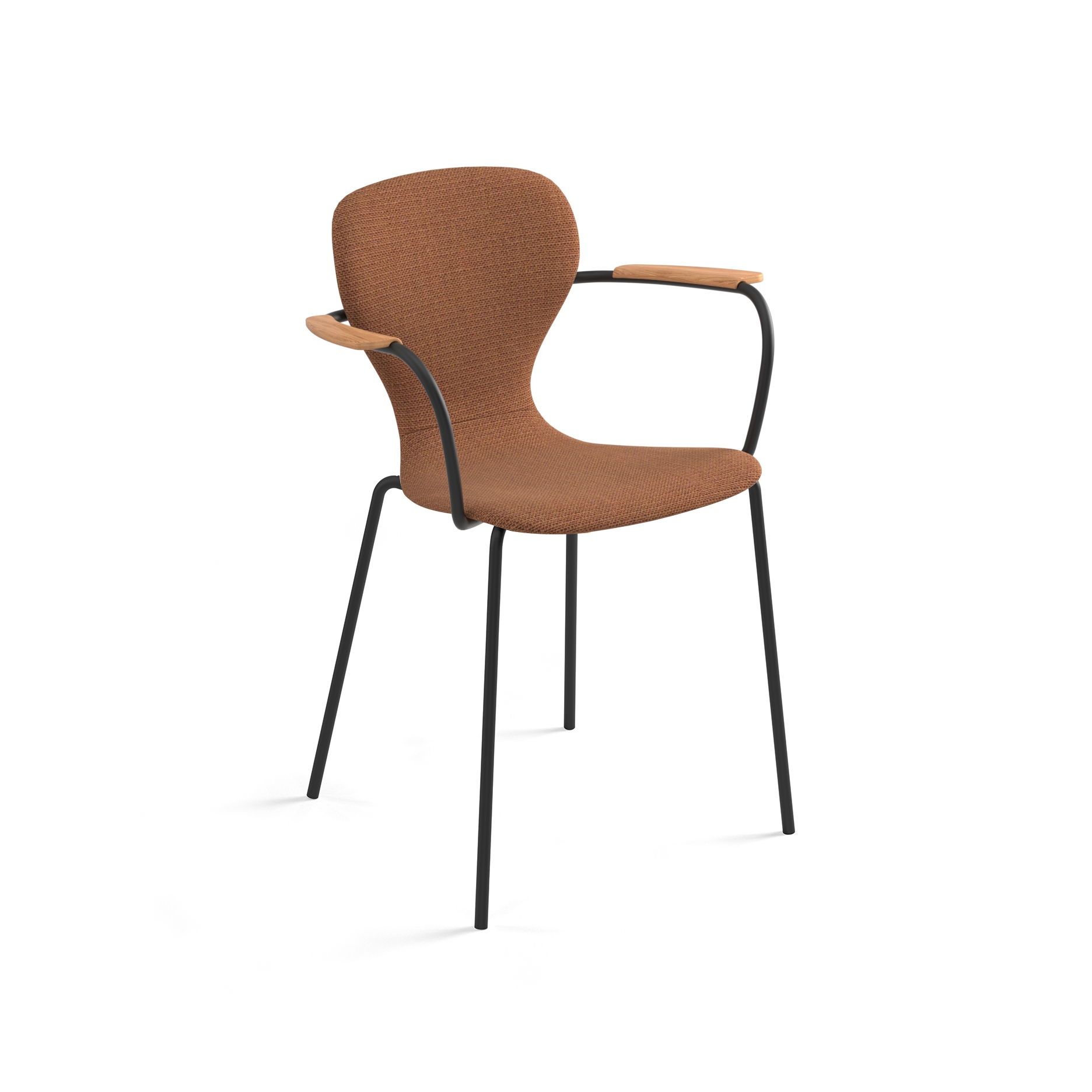 Display product Ears chair - four metal legs base & smooth upholstery from manufacturer viccarbe